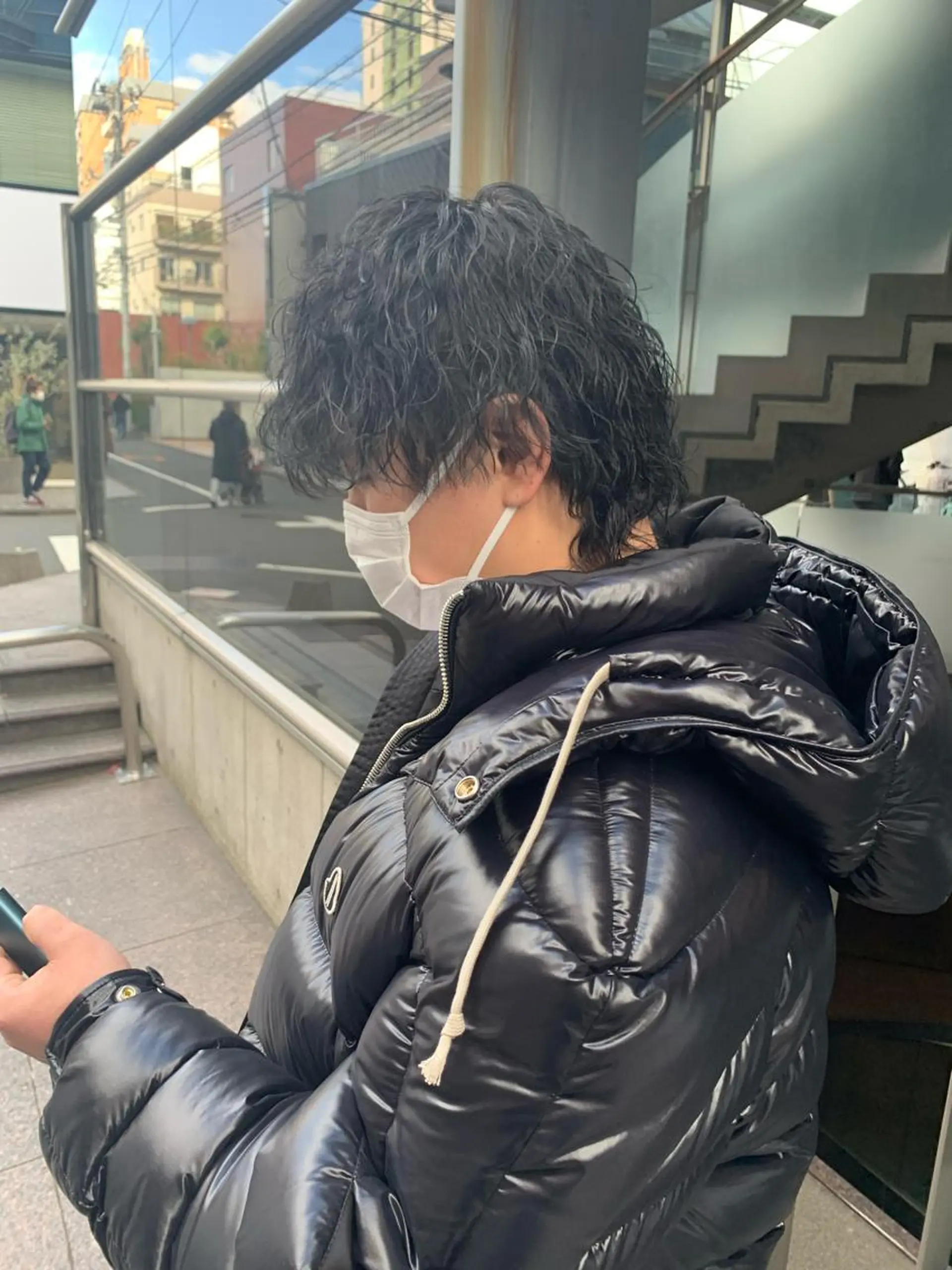 ショート パーマ メンズ メンズパーマ 波巻きパーマ メンズウルフカット ウルフカット 原宿パーマ kazuのヘアスタイル