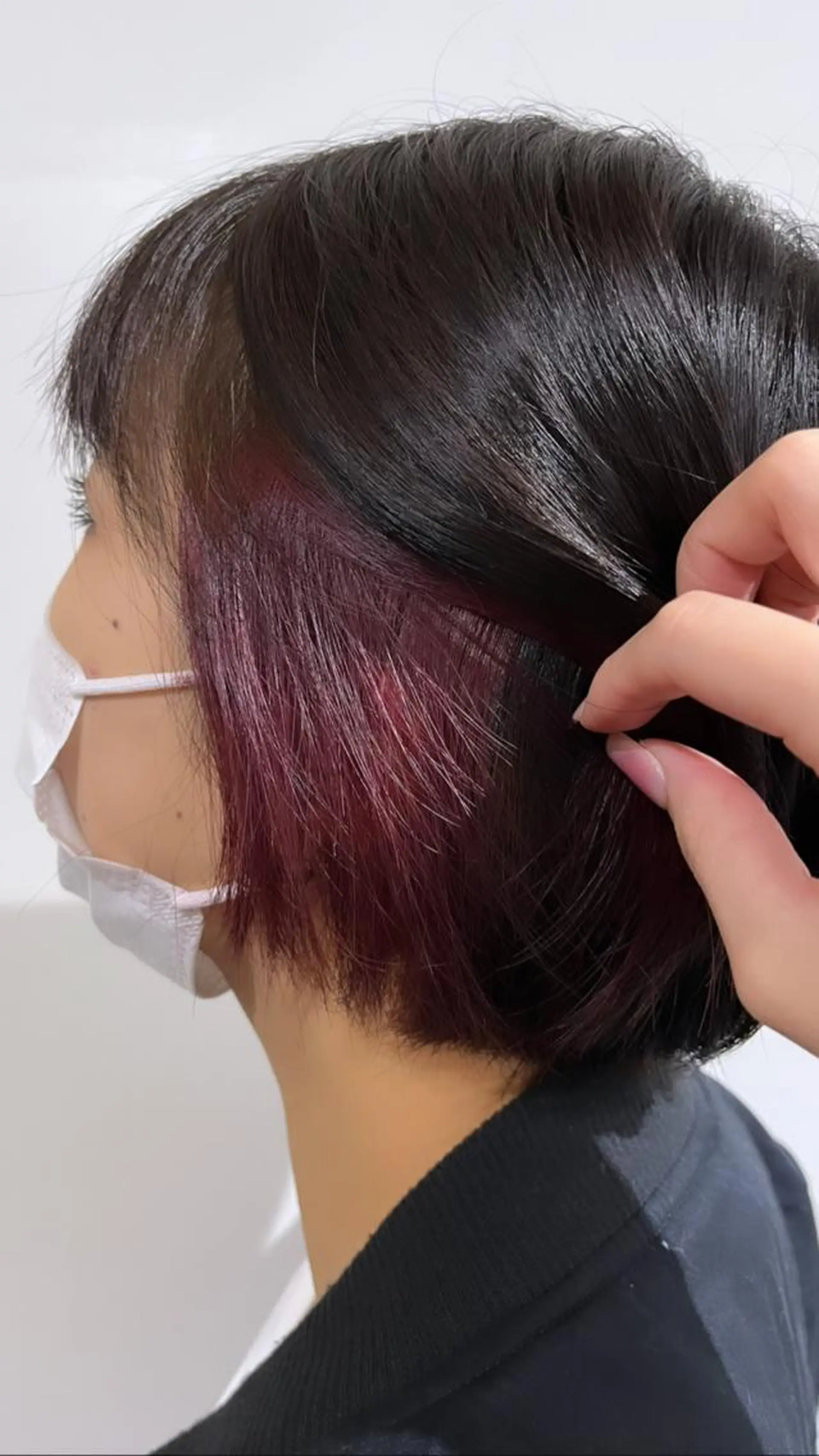 ショート パープルカラー mihoko/ ニュアンスパーマのヘアスタイル