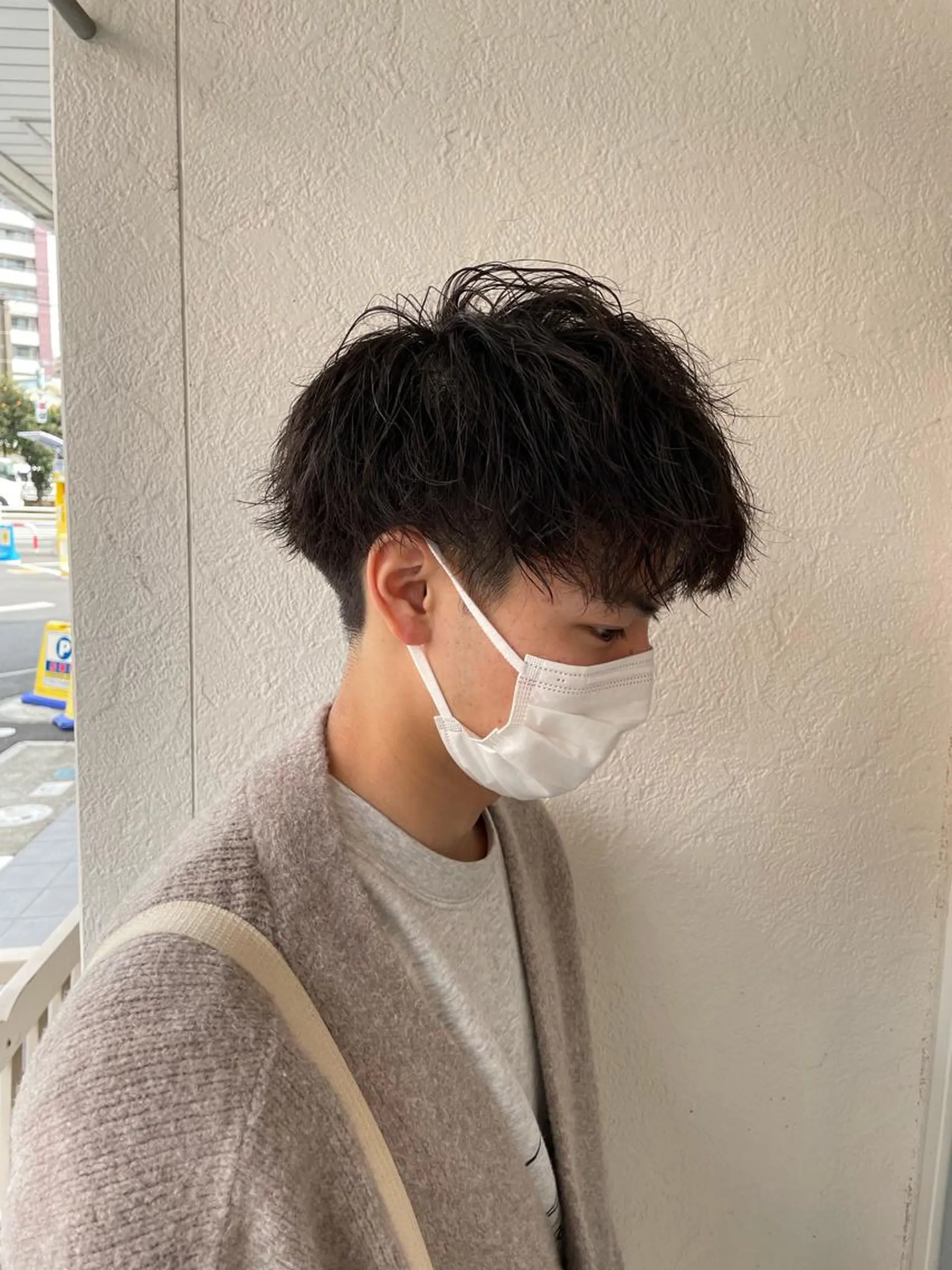 パーマ メンズ ヘアカラー パーマ イシジマ タカナリのヘアスタイル