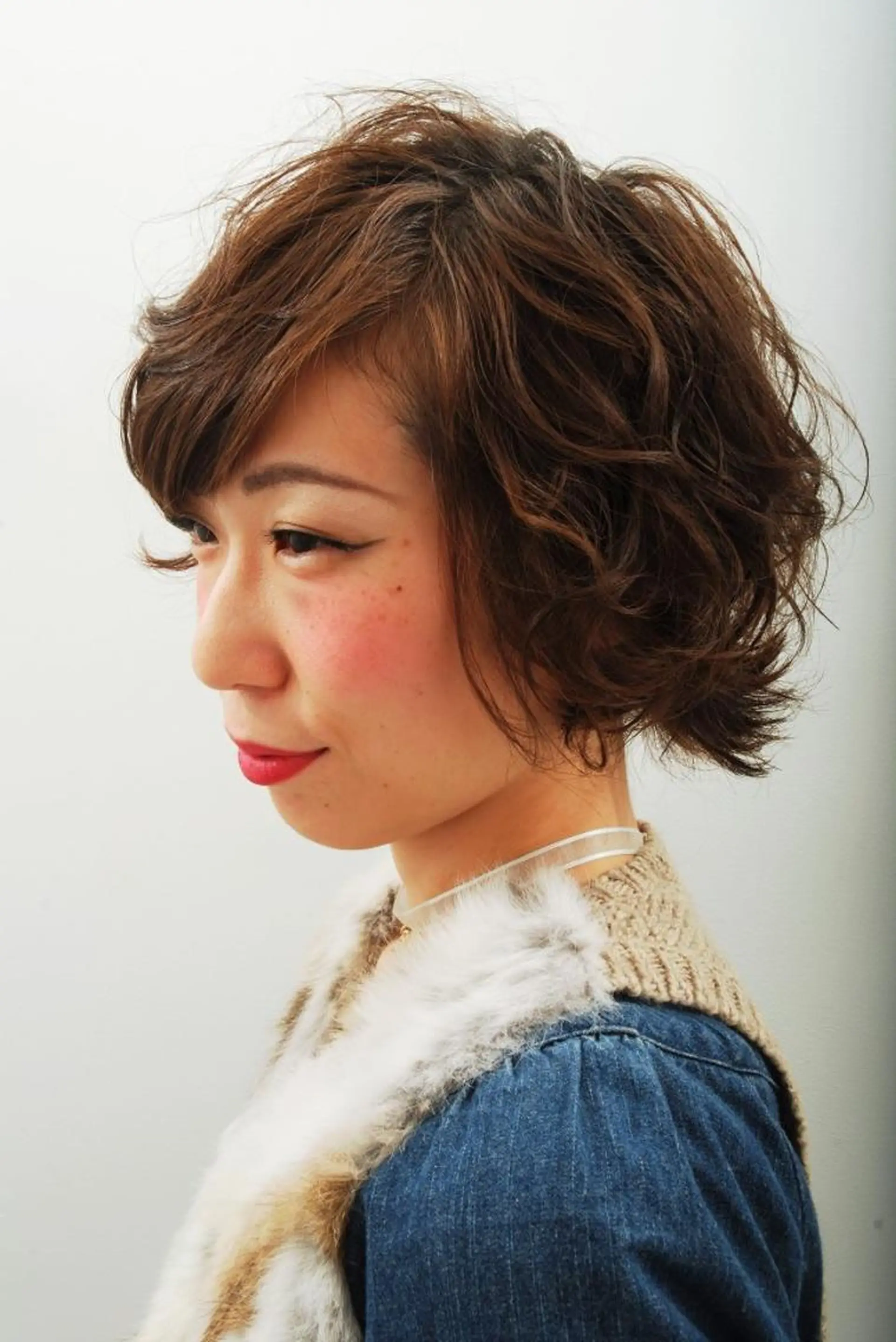 ショート パーマ カラー リコリトル　札幌駅前店所属・伊原 秀二のヘアスタイル