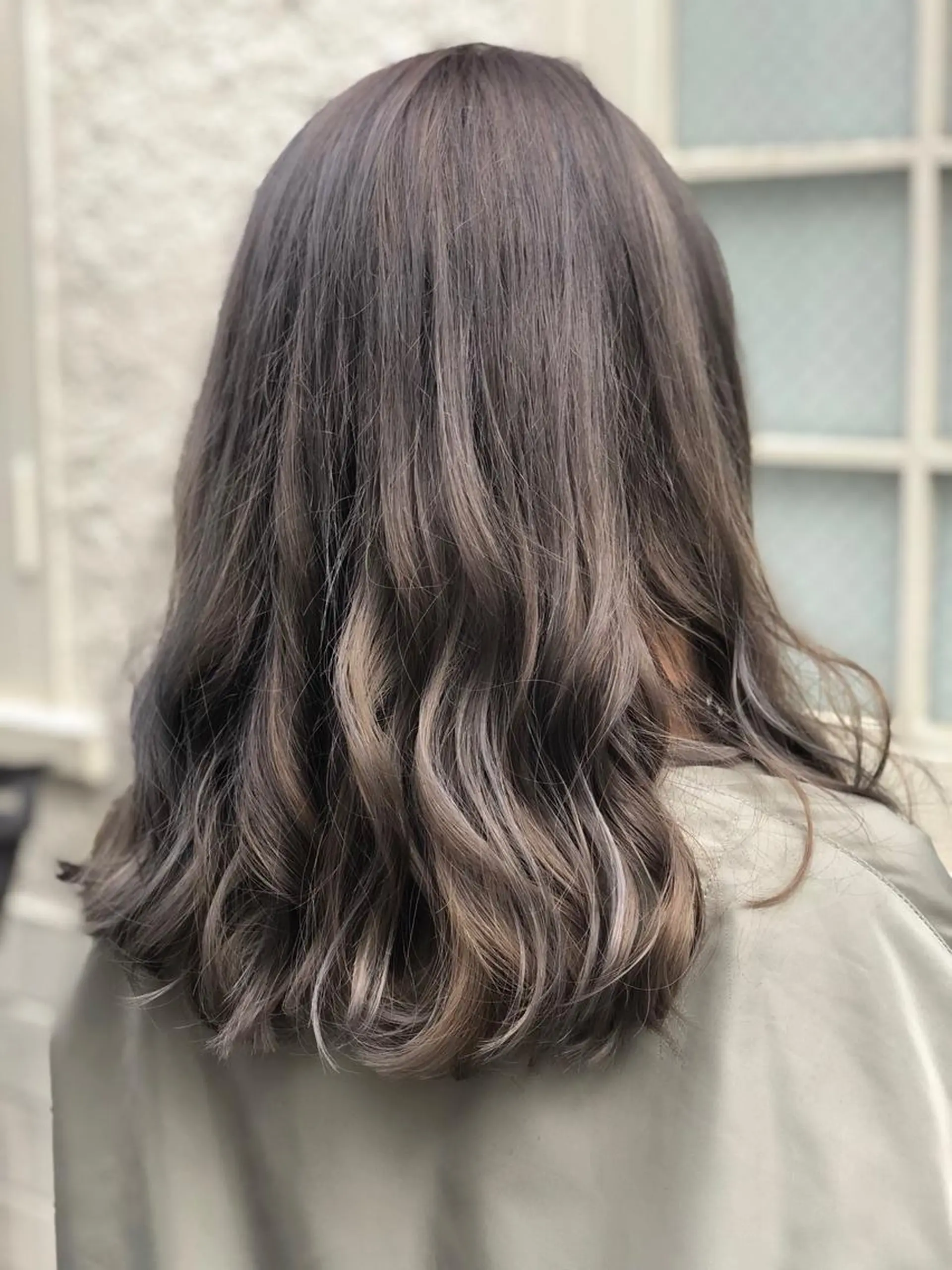 ミディアム カラー カット ヘアカラー トリートメント 渡辺 加菜子のヘアスタイル