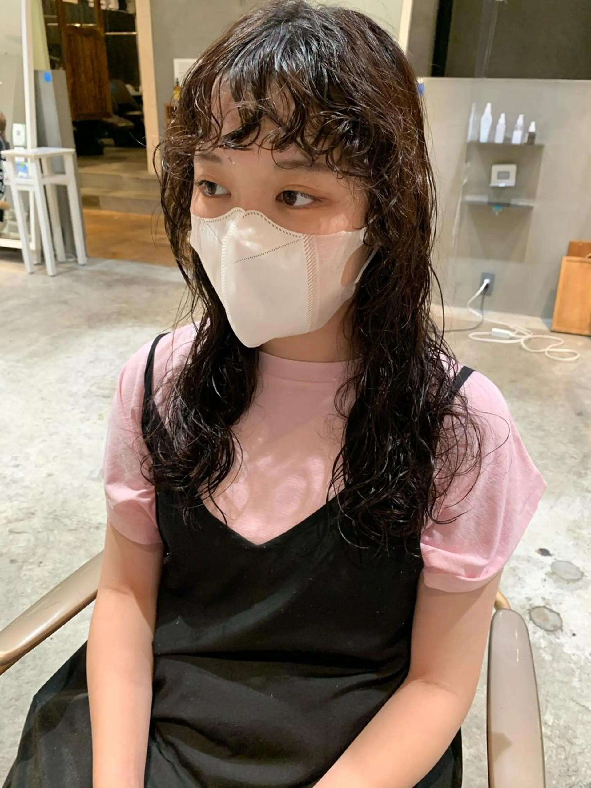 パーマ ハイトーン/顔まわり レイヤー/YUKAのヘアスタイル