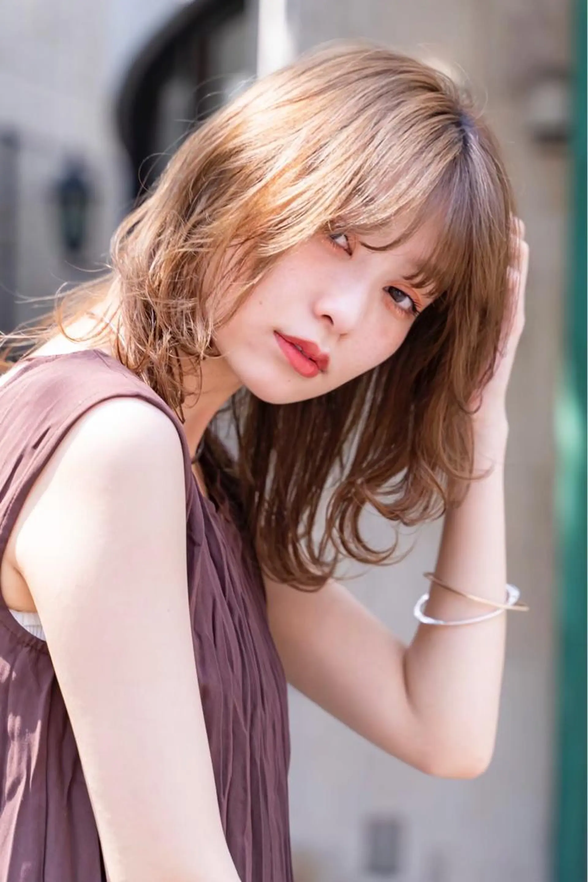 ミディアム カラー パーマ 韓国ヘア/髪質改善 ✂️ヤマトのヘアスタイル