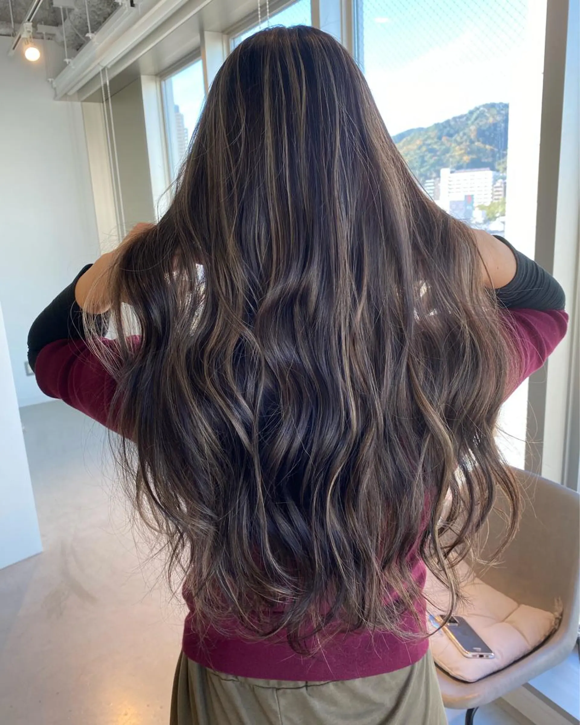 ロング カラー ハイライトカラー ハイライト カット ヘアカラー トリートメント 💎夏葵 ハイライト /デザイン特化のヘアスタイル
