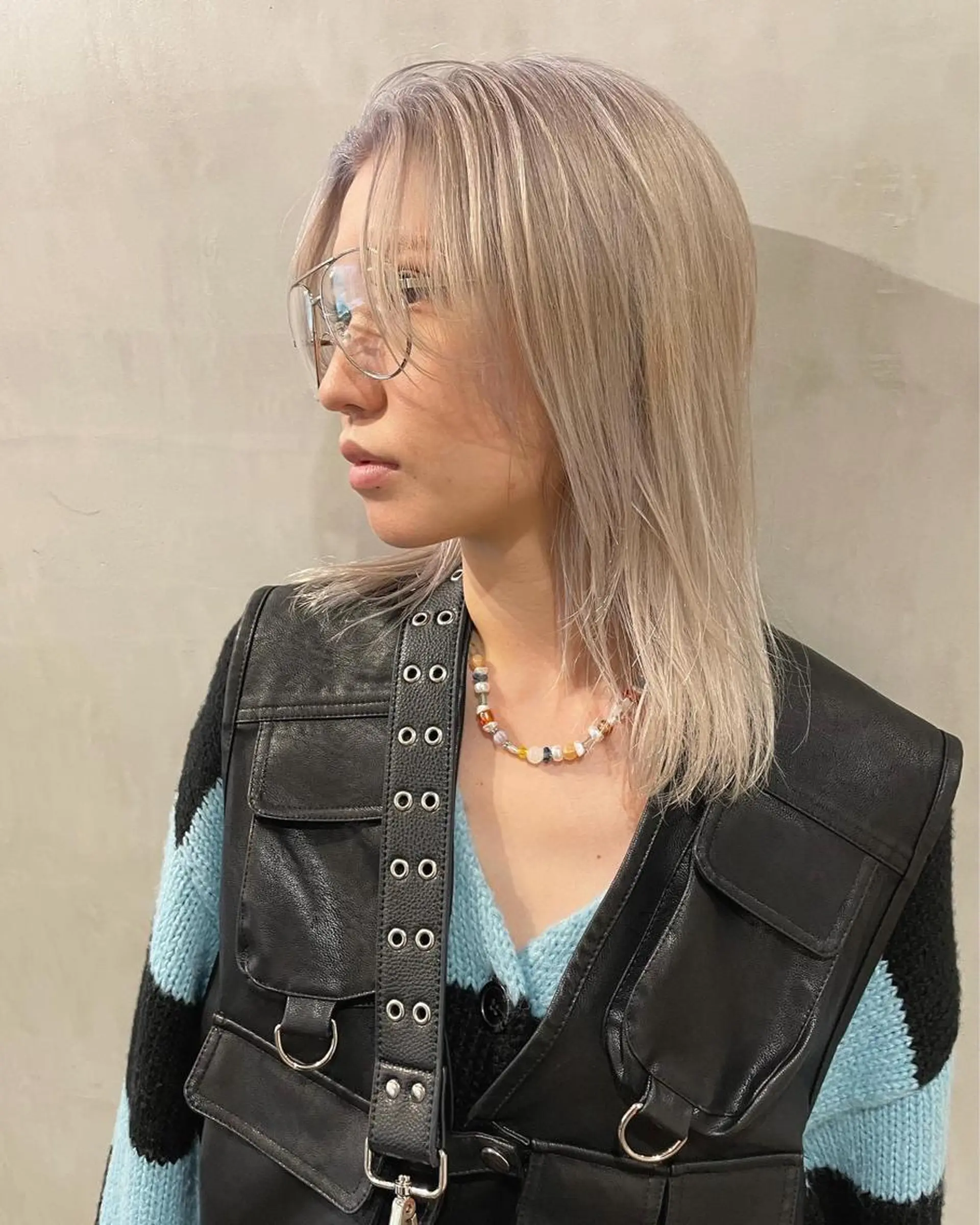 ミディアム カラー ヘアカラー トリートメント 優 作のヘアスタイル