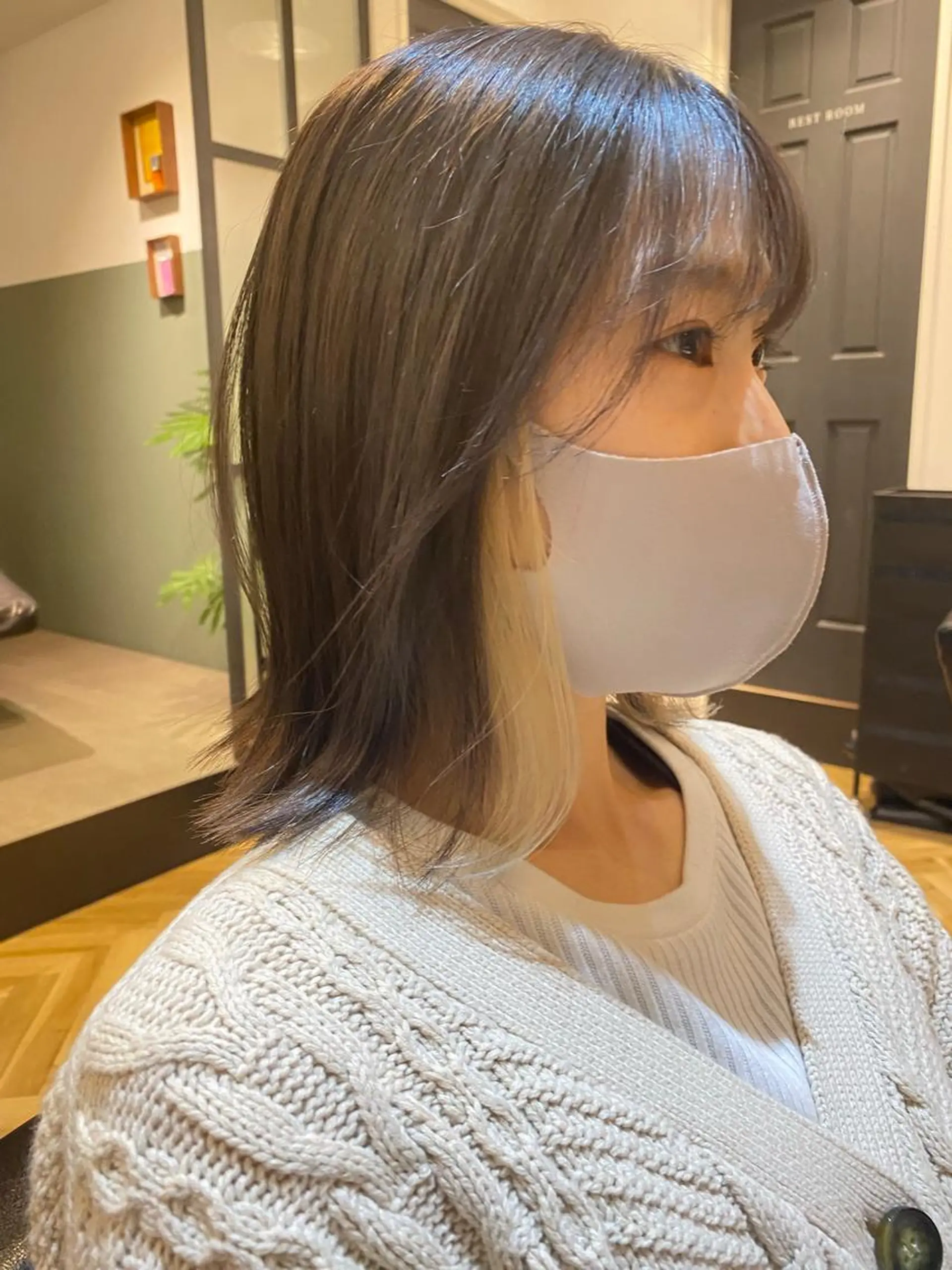 ミディアム カット ヘアカラー 大内田 凌馬のヘアスタイル