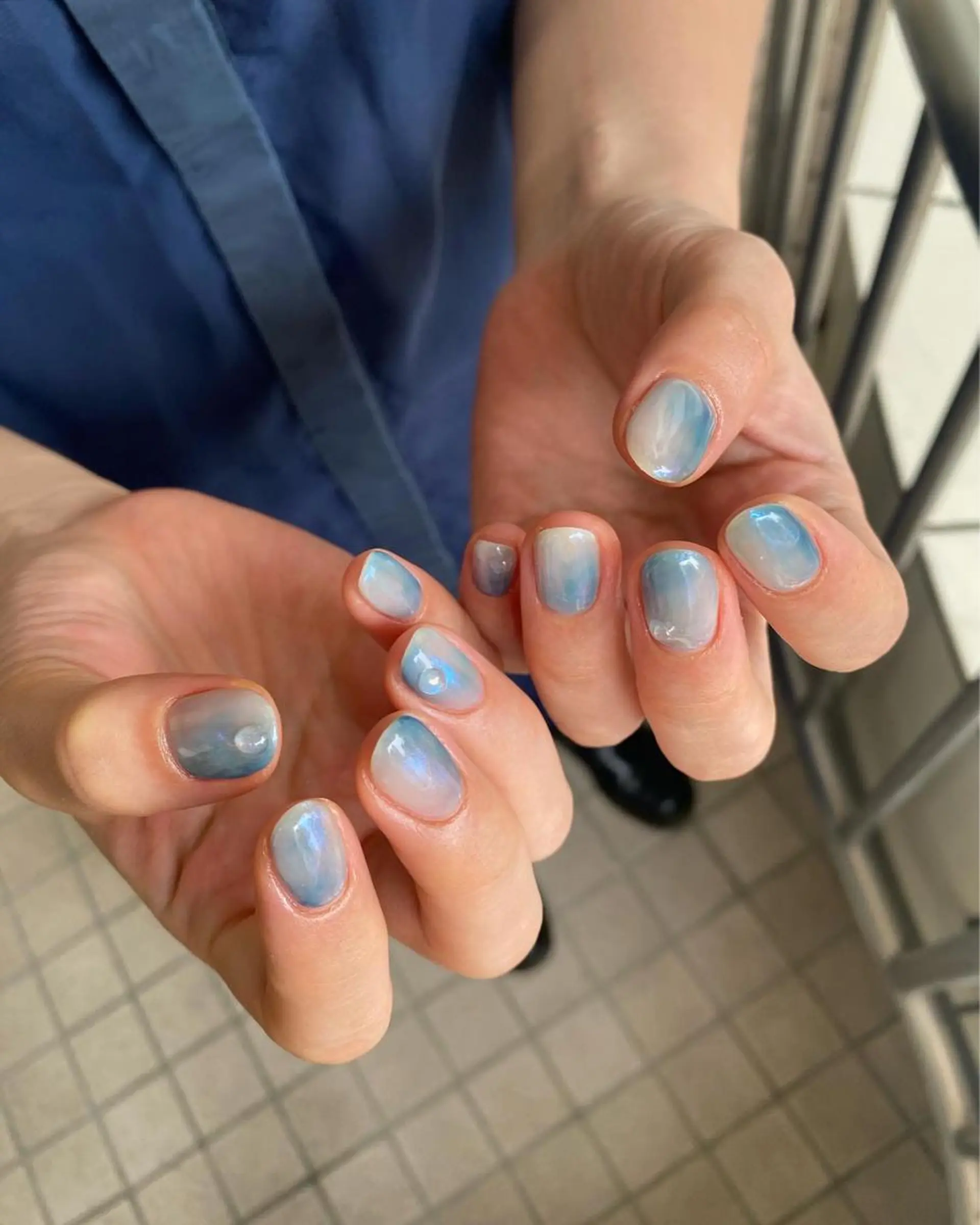 ネイル ブルー nable.所属・望月 実莉のネイルデザイン