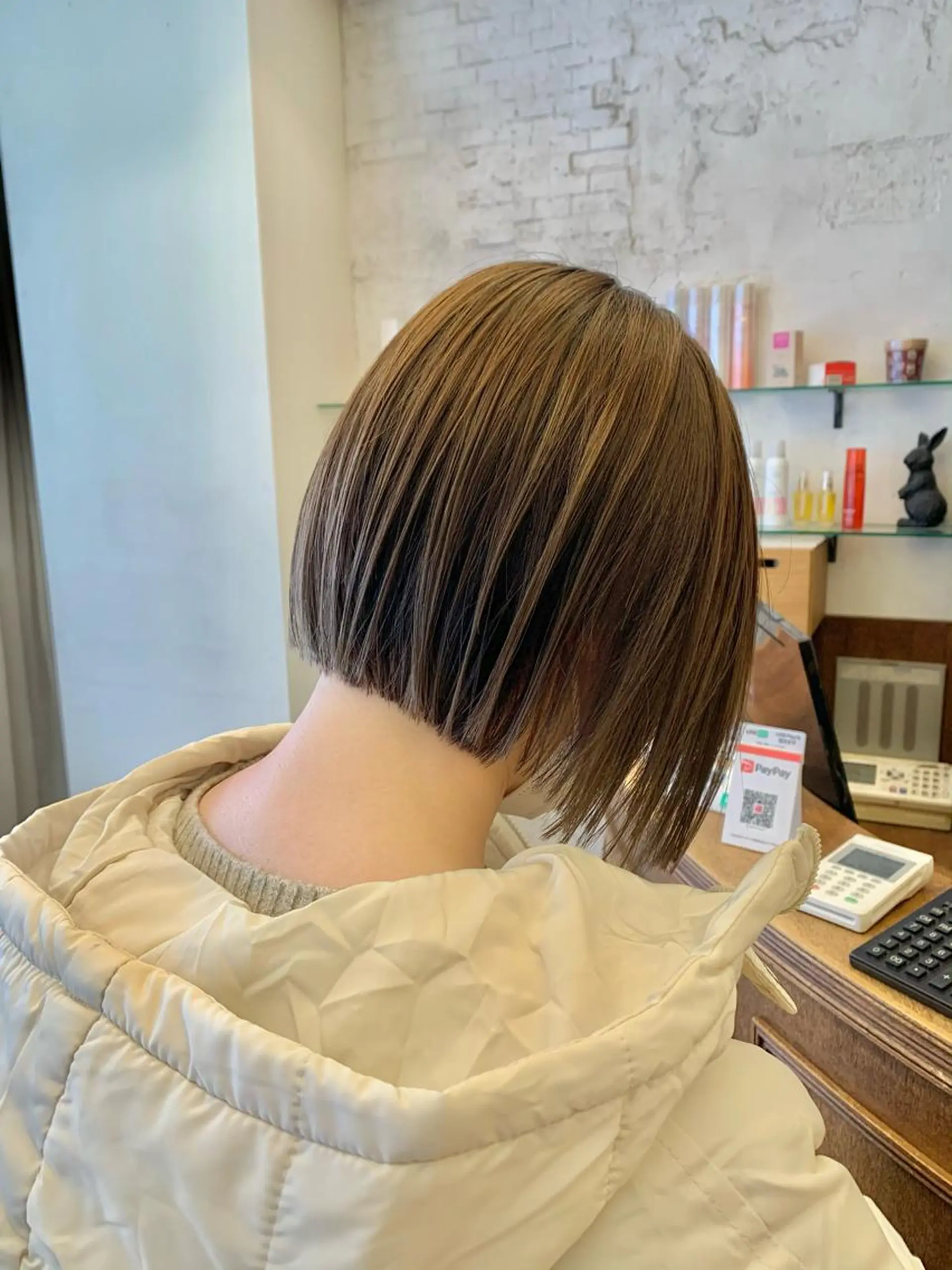 ショート ボブ ハイライト 髪質改善 レイヤーカット カット ひばりヶ丘美容室 ✂︎藤原珠輝✂︎のヘアスタイル