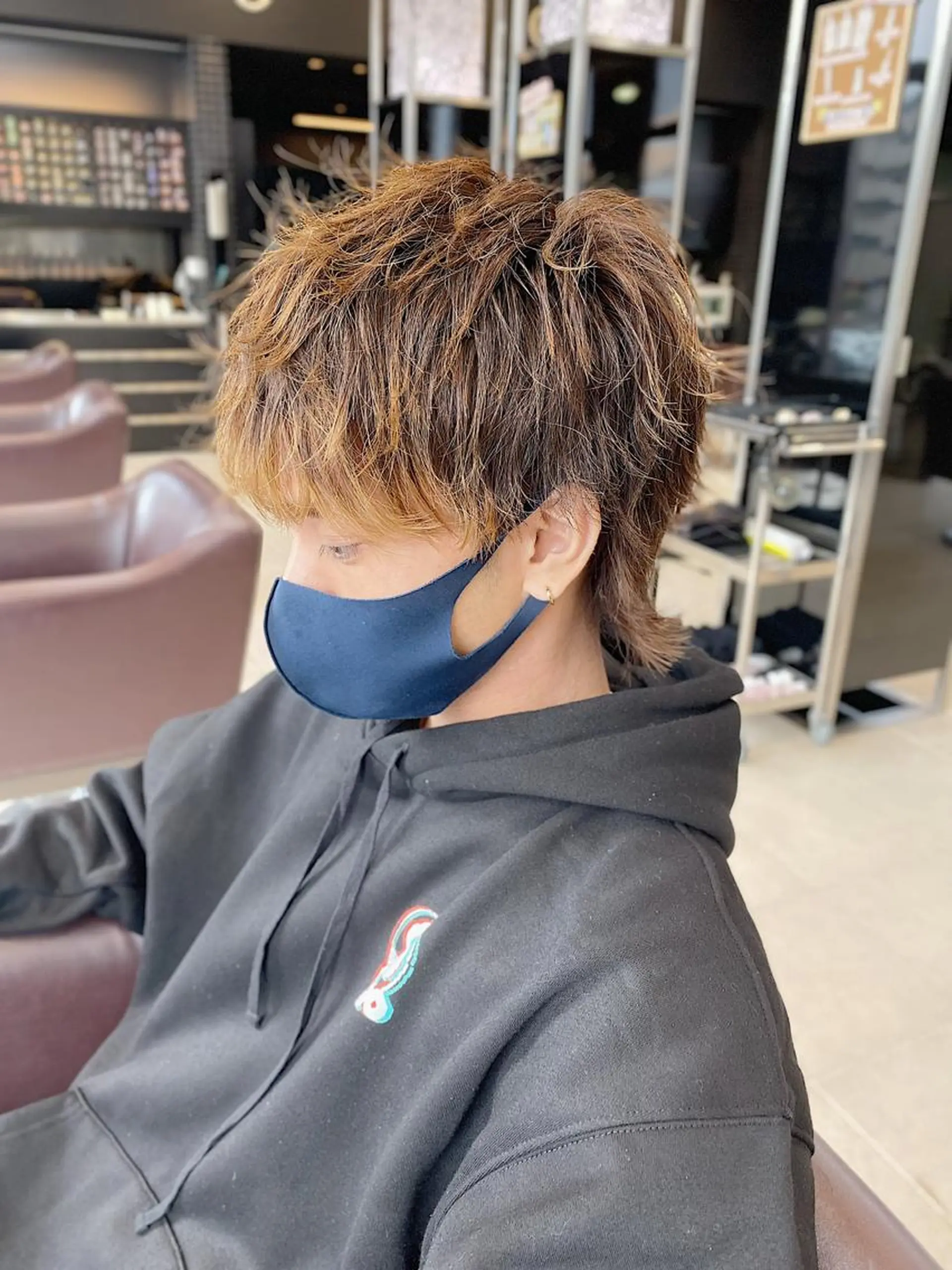 ショート カラー パーマ ヘアアレンジ メンズ 坂尻 嘉珠也のヘアスタイル