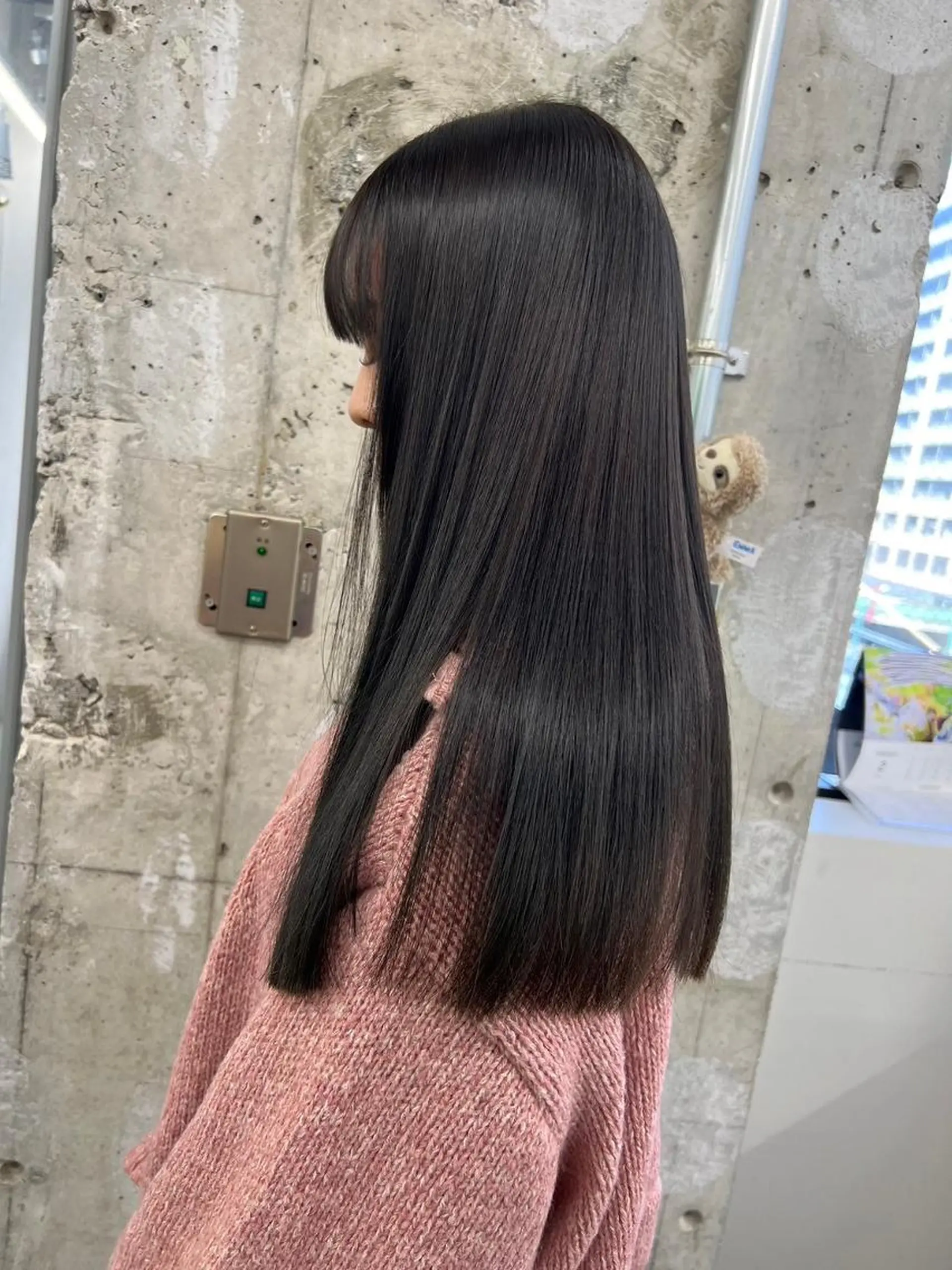 カラー パーマ ヘアアレンジ ロング アディクシーカラー ベージュカラー ケアカラー 透明感カラー イヤリングカラー カット ヘアカラー トリートメント ヘアケア特化型サロン newi 京橋のヘアスタイル