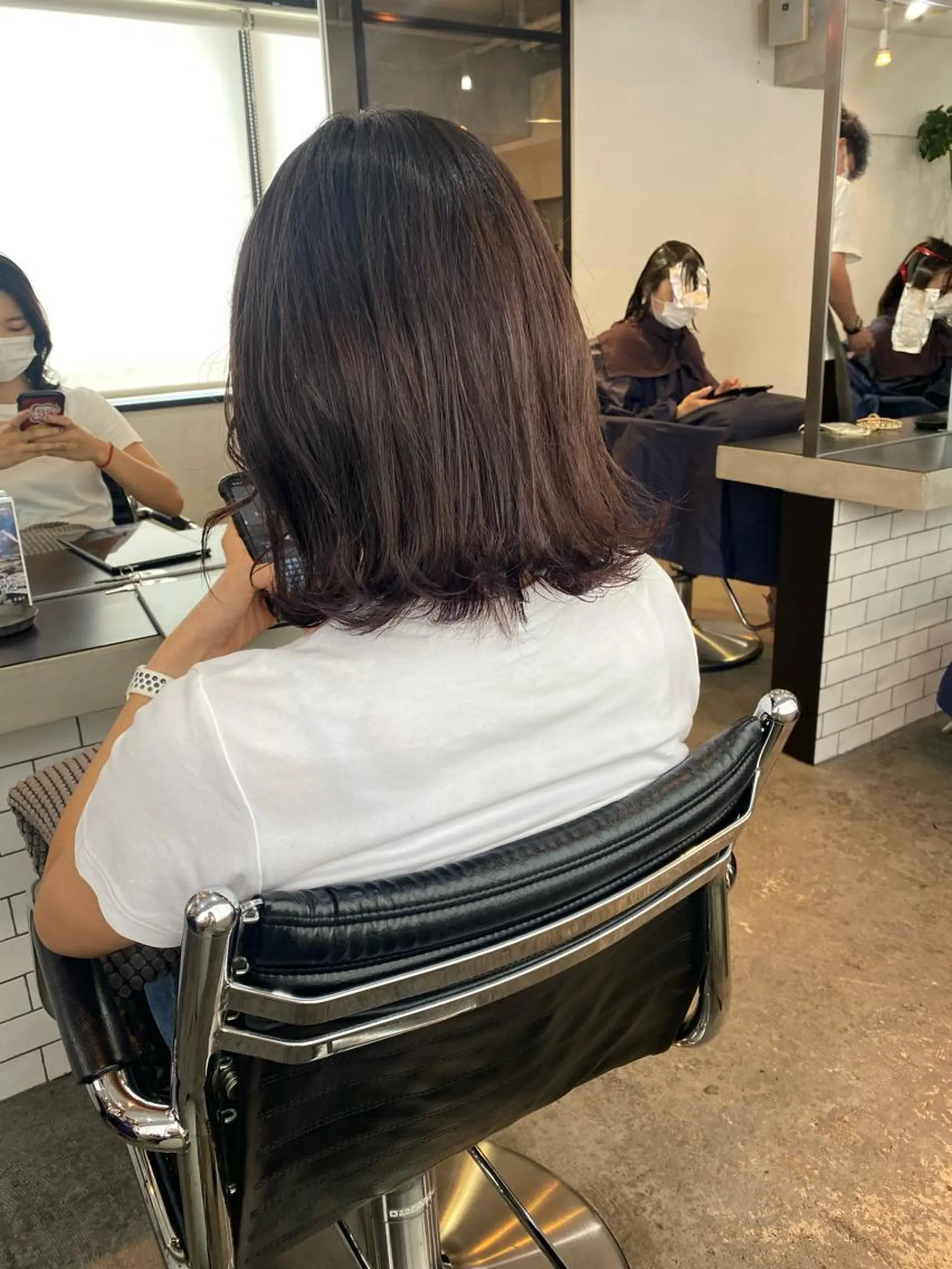 ショート カラー ヘアアレンジ ブラウンカラー ラベンダーカラー ラベンダーブラウン stylist/蛯谷 珠里のヘアスタイル