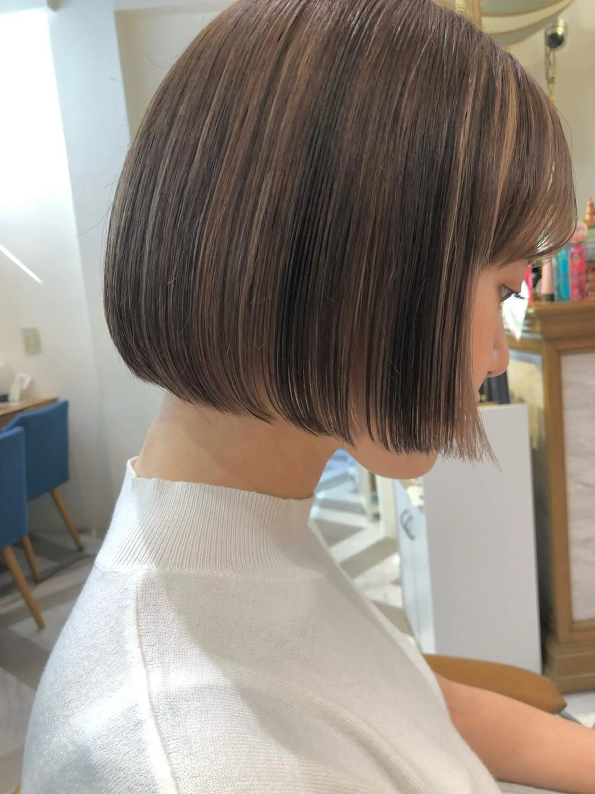 ショート ボブ カット ヘアカラー トリートメント 本田 奈穂美のヘアスタイル