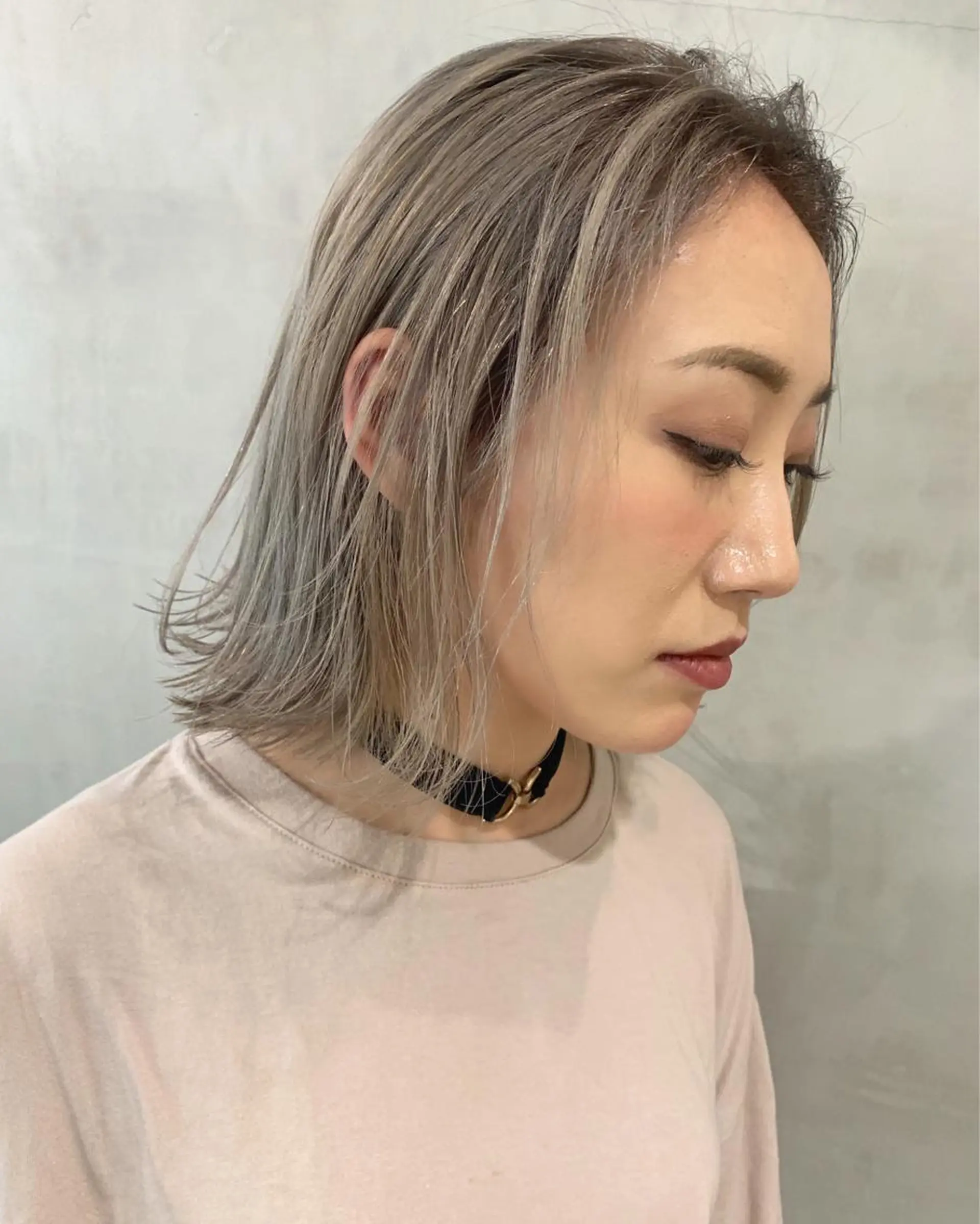 ミディアム カラー カット ヘアカラー トリートメント 優 作のヘアスタイル