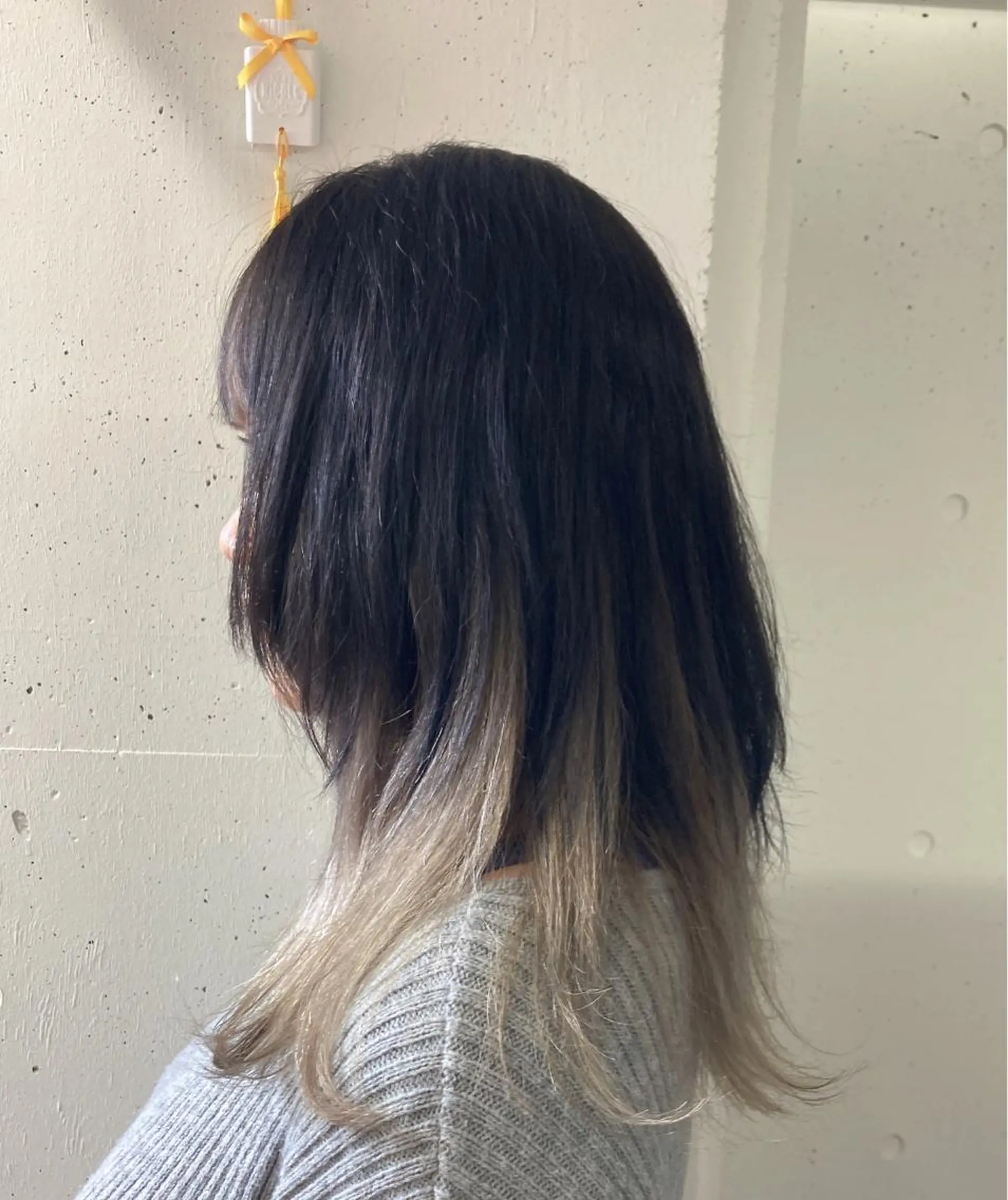 ロング カラー ベージュカラー 黒髪 カット ヘアカラー ミルミー美容室所属・🦄💒💓齎藤 七海子🦄💒💓のマツエク・マツパデザイン