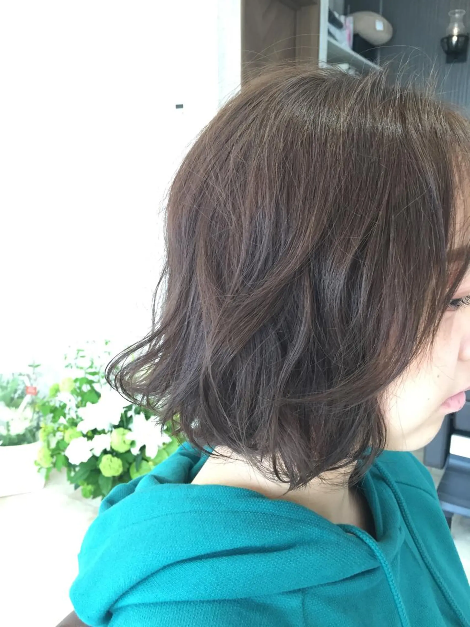 ミディアム カラー アッシュ 小野 修平のヘアスタイル