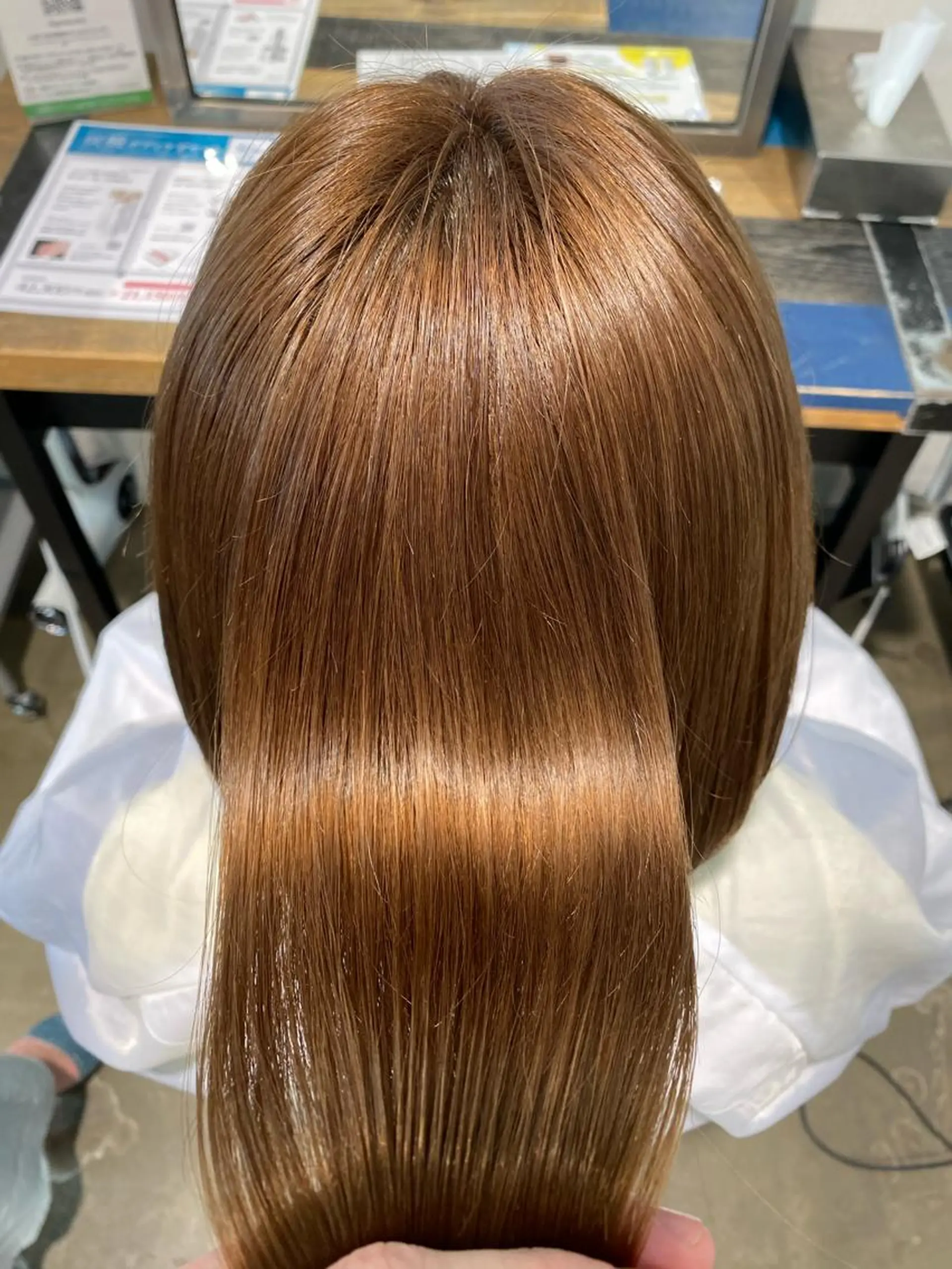 ミディアム ミディアムパーマ 似合わせショート/透 明感カラー/西田祐賀のヘアスタイル
