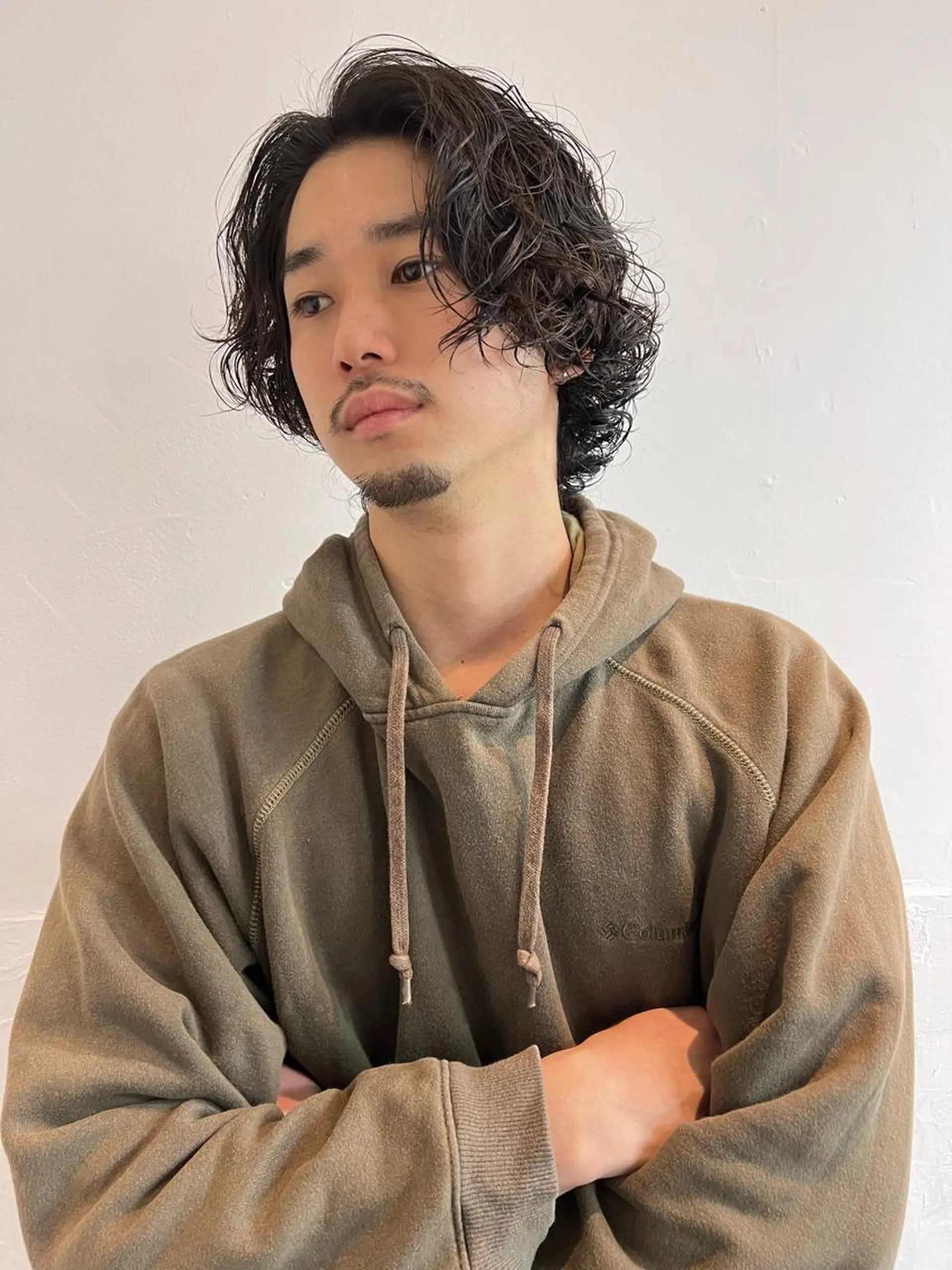 セミロング パーマ メンズ カット パーマ メンズスタイリスト リュウジのヘアスタイル