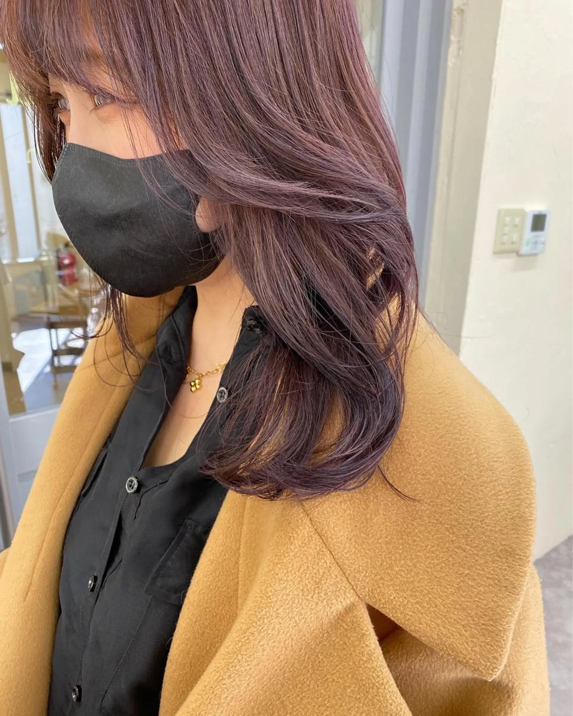 ミディアム カラー ヘアカラー レイヤー暖色カラー 池袋Yamamotoのヘアスタイル