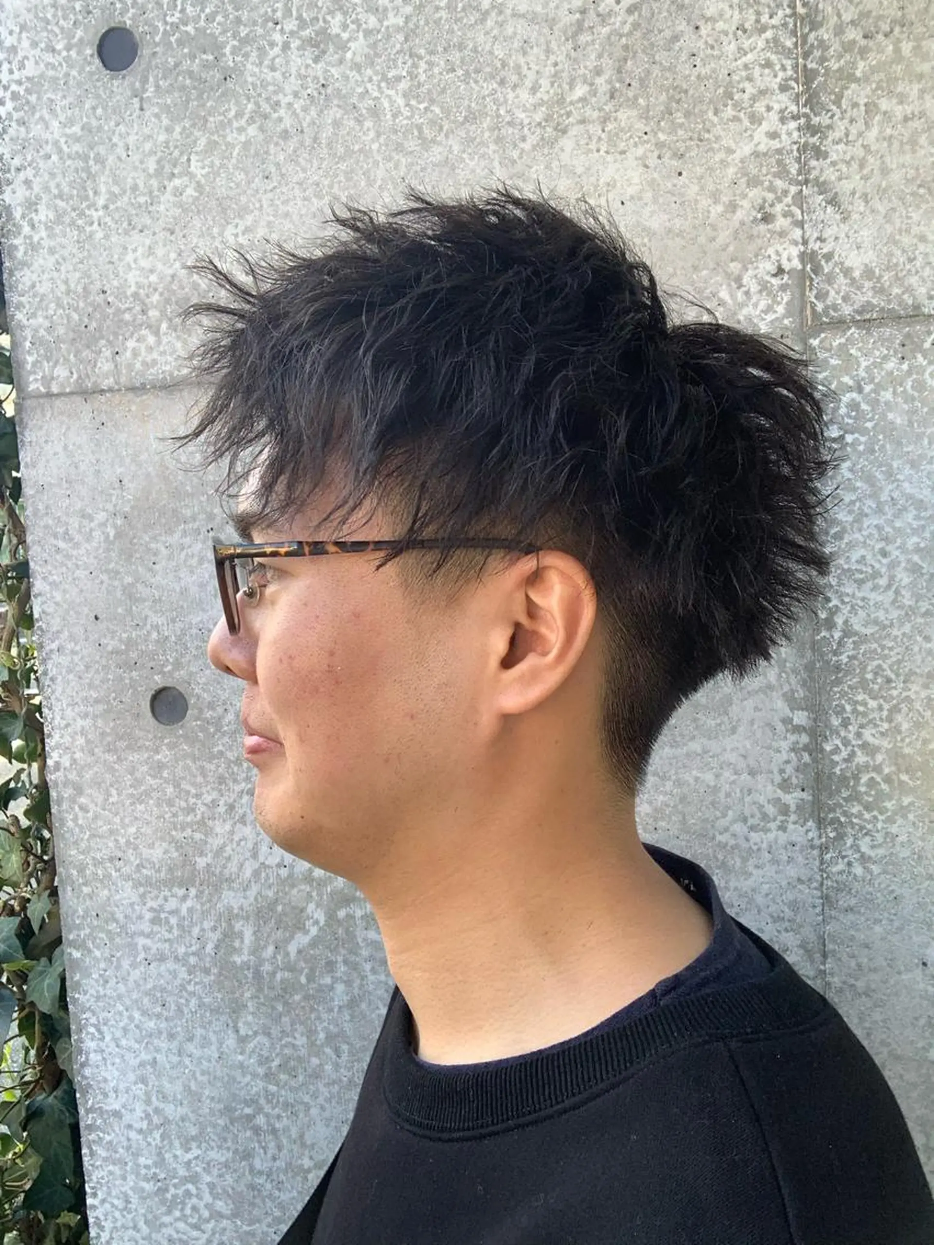 ショート パーマ メンズ メンズパーマフェード シモジタカヒロのヘアスタイル
