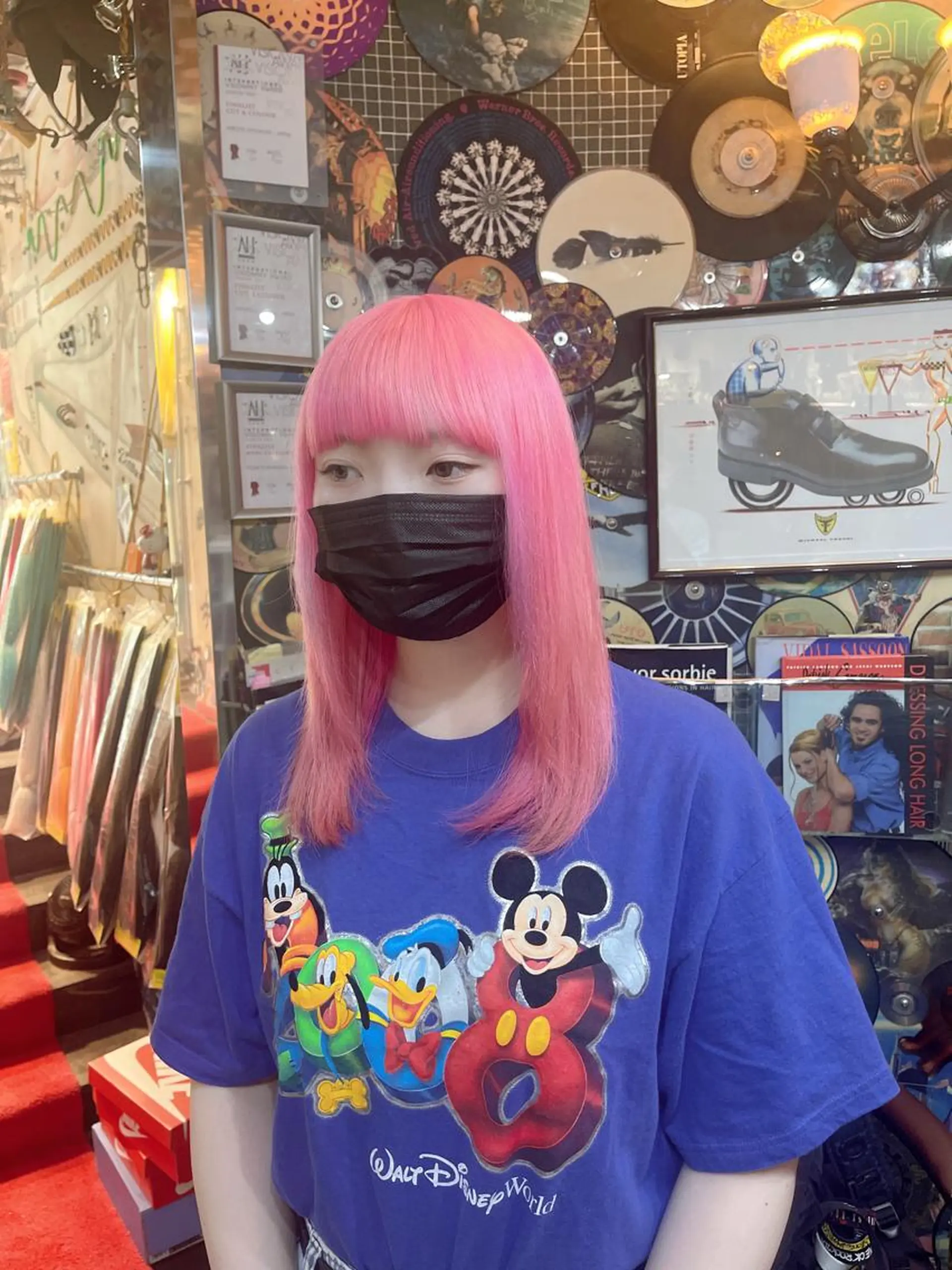 ミディアム カラー ヘアアレンジ ブリーチ ケアブリーチ ピンクカラー haco+所属・🌈派手髪エクステ ブレイズ🌈ひろとのヘアスタイル