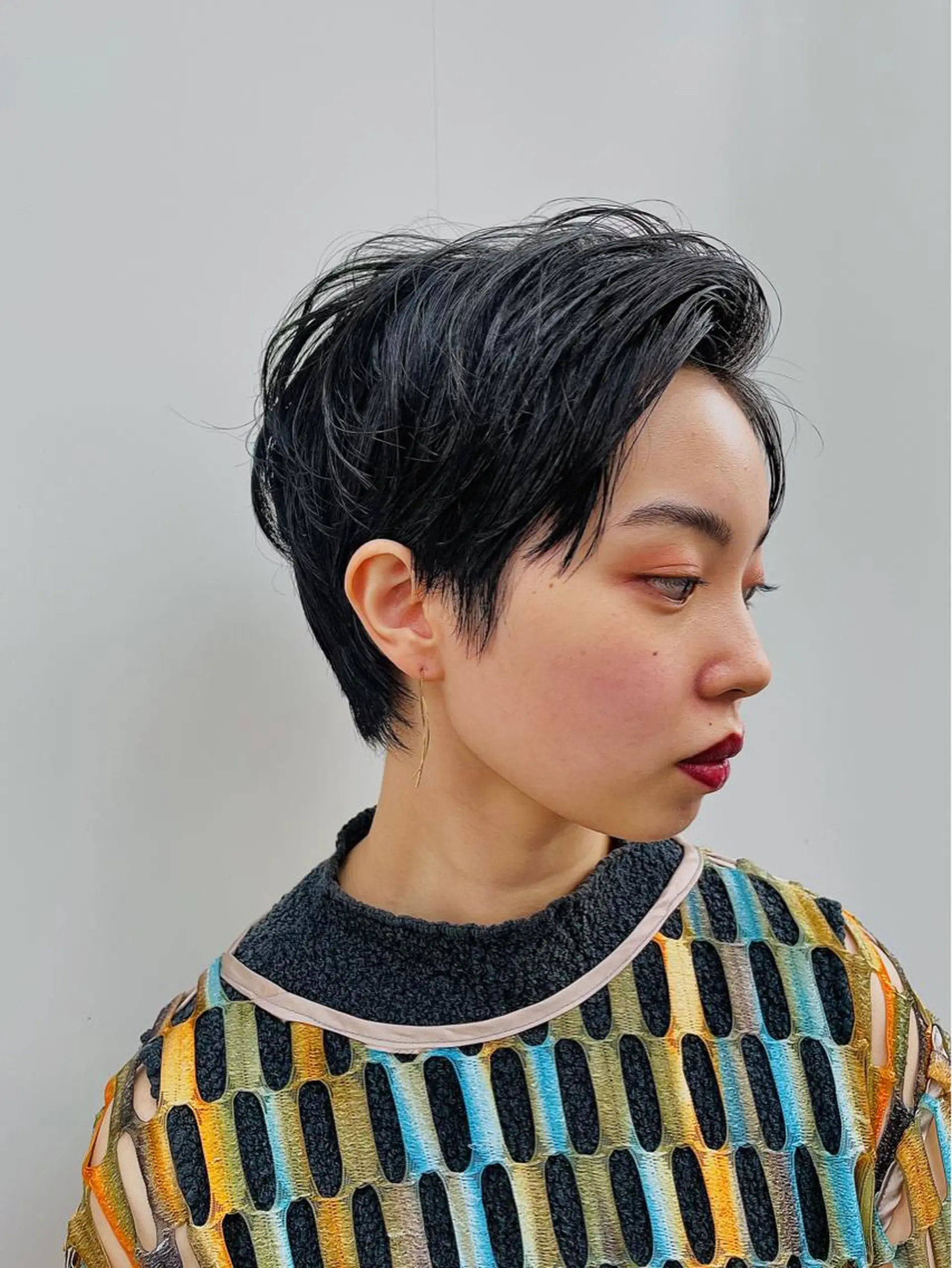 ショート パーマ ヘアアレンジ メンズ オリーブ/グレージュ 💐🤍理保のヘアスタイル