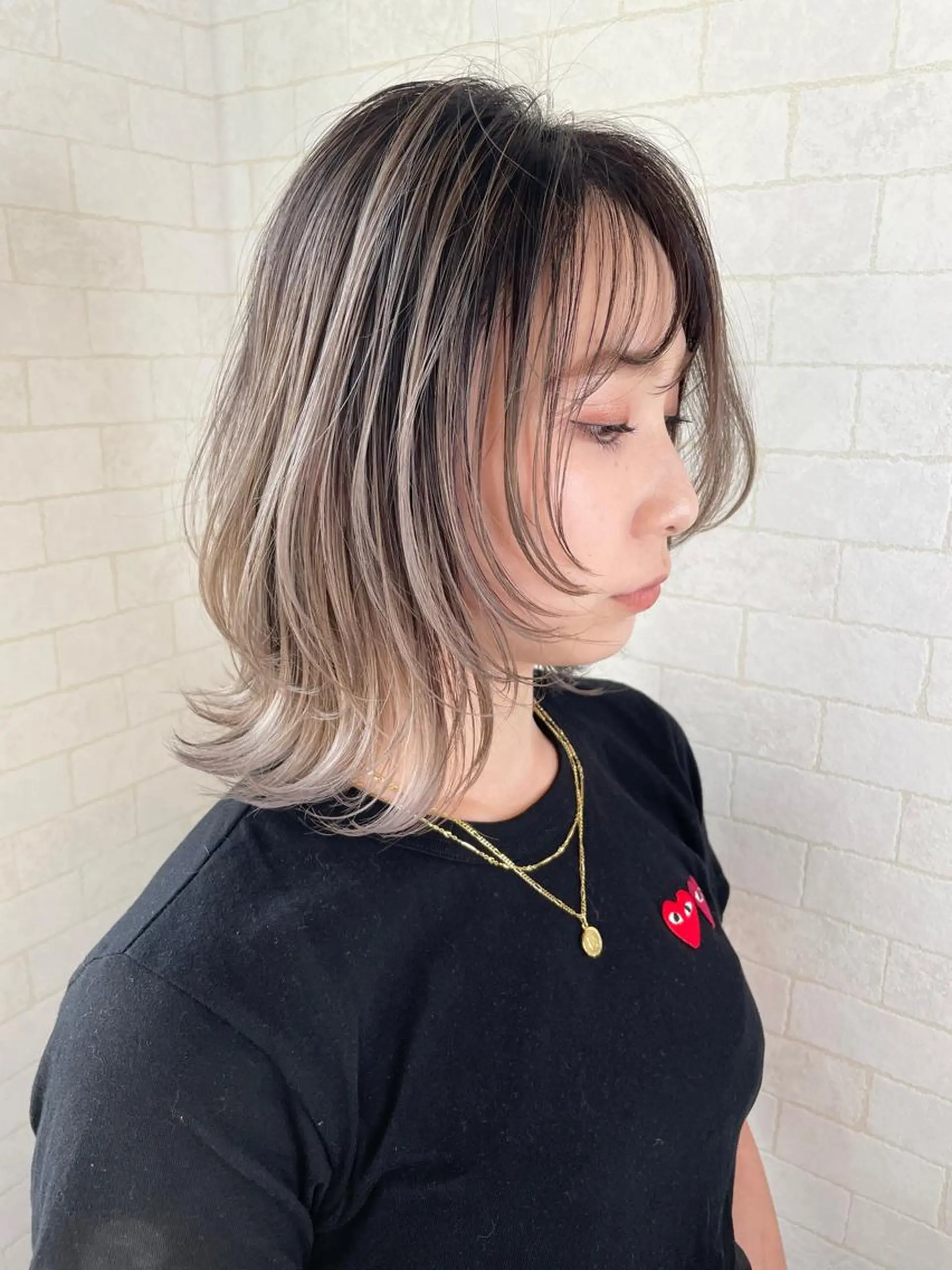 ミディアム カラー 神野 雅樹のヘアスタイル