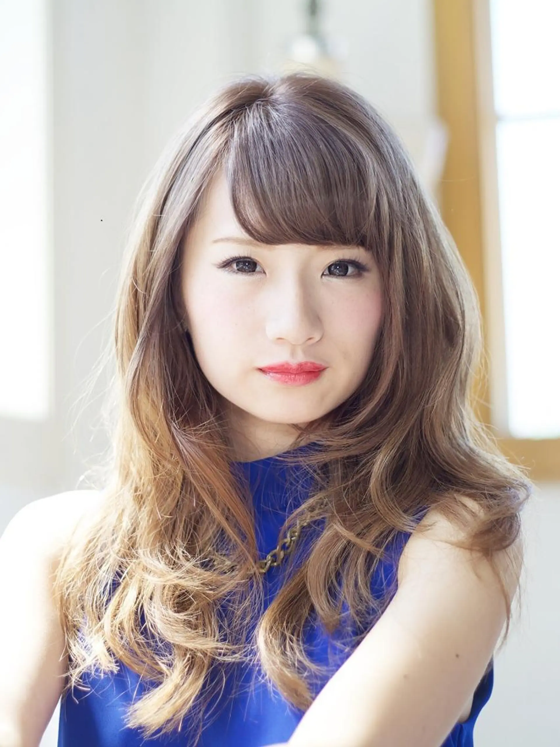ミディアム カラー パーマ 透明感カラー 小顔カット カット ヘアカラー トリートメント ヘッドスパ ✨hair make flencia✂️✨のヘアスタイル