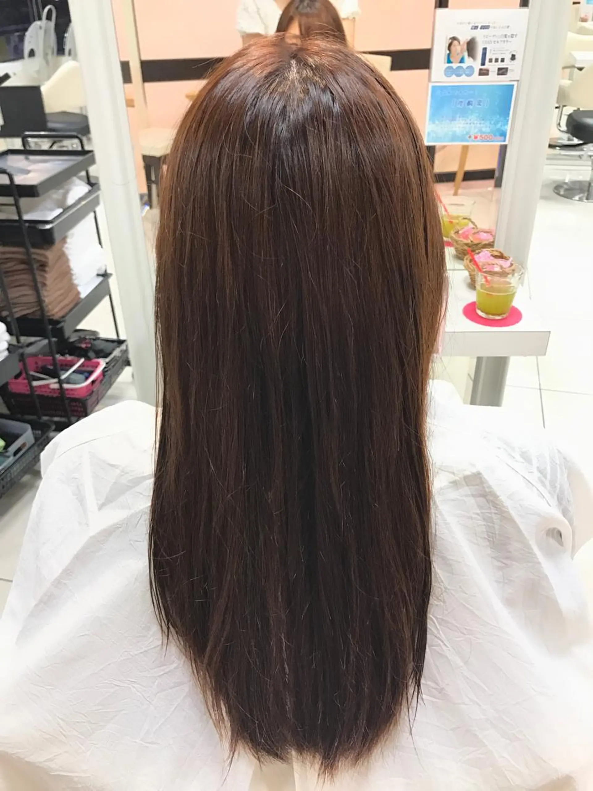 ロング カラー 透明感カラー イルミナカラー オレンジ 【暖色カラー特化】 中山由梨のヘアスタイル