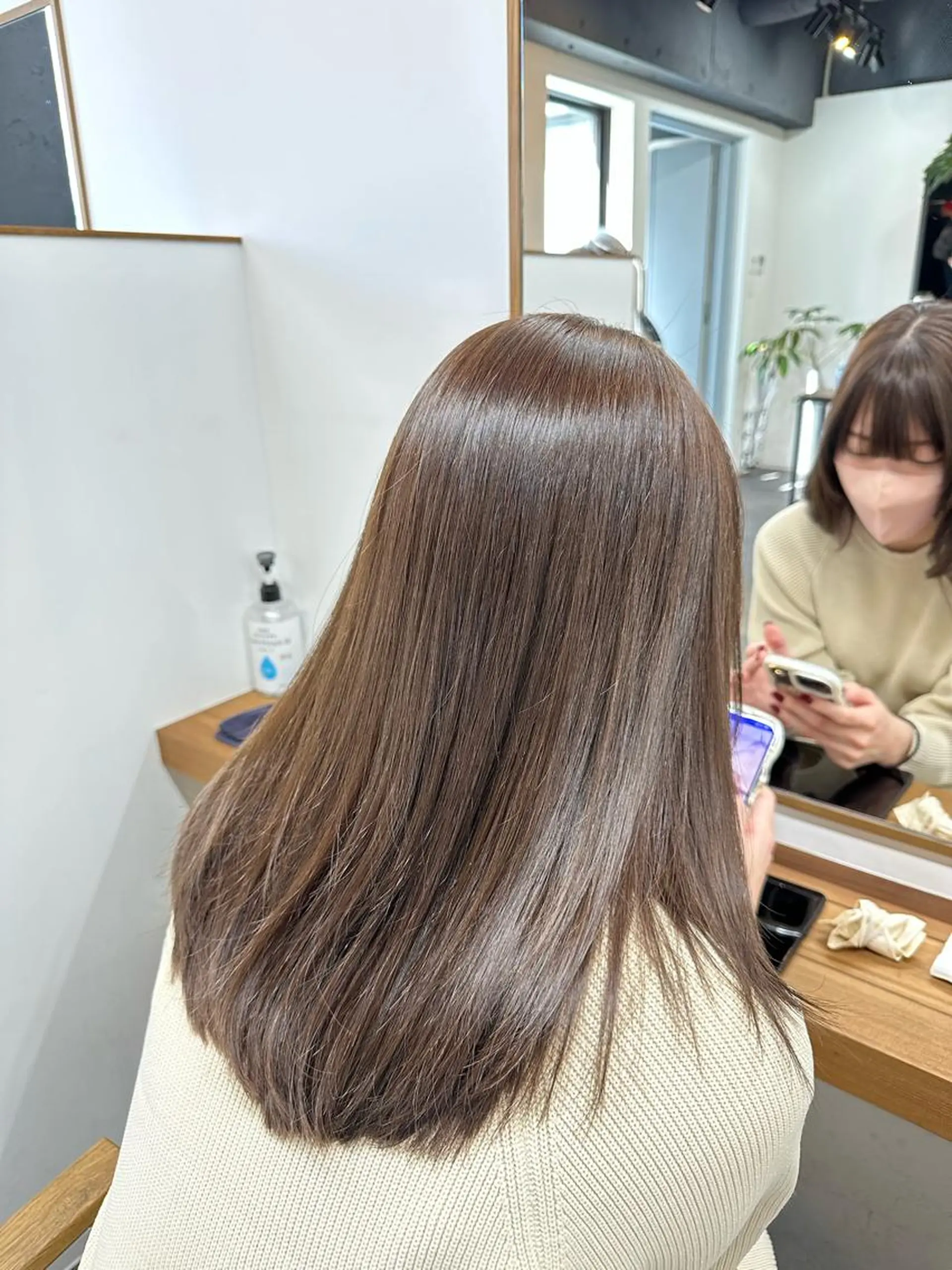 ロング カラー カット ヘアカラー トリートメント 韓国レイヤー✨ yasuko銀座のヘアスタイル