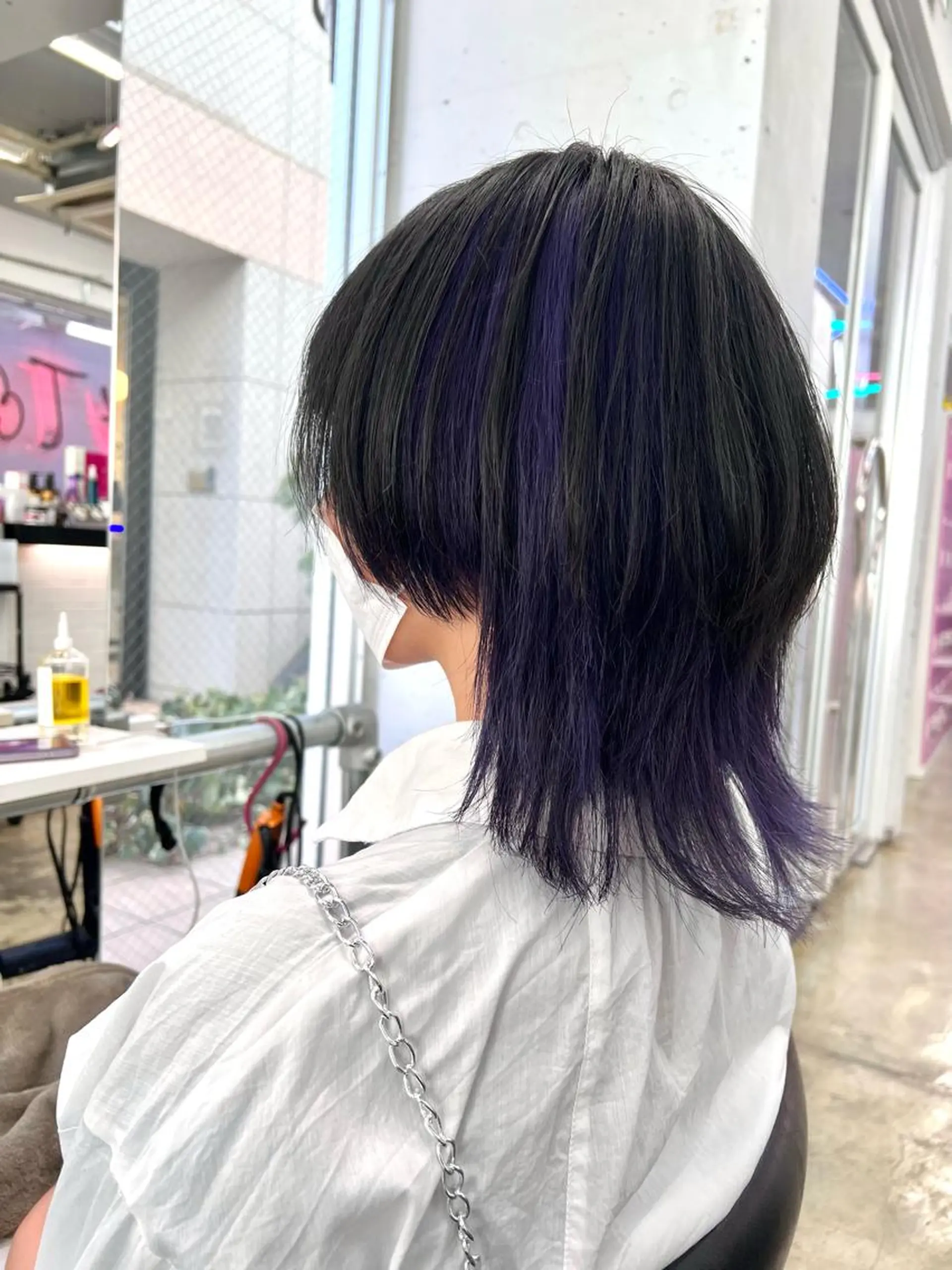 ミディアム カラー ヘアアレンジ カット ヘアカラー トリートメント ヘアセット 🐺ウルフの神🐺 /カラー/けいすけのヘアスタイル