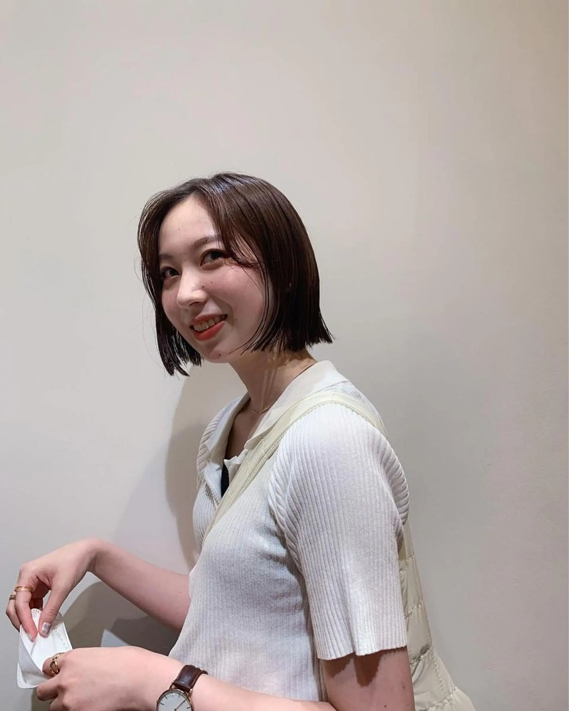 ミディアム カラー ブラウンカラー ボブ トリートメント 🌿ボブ パーマ高橋啓太🌿のヘアスタイル