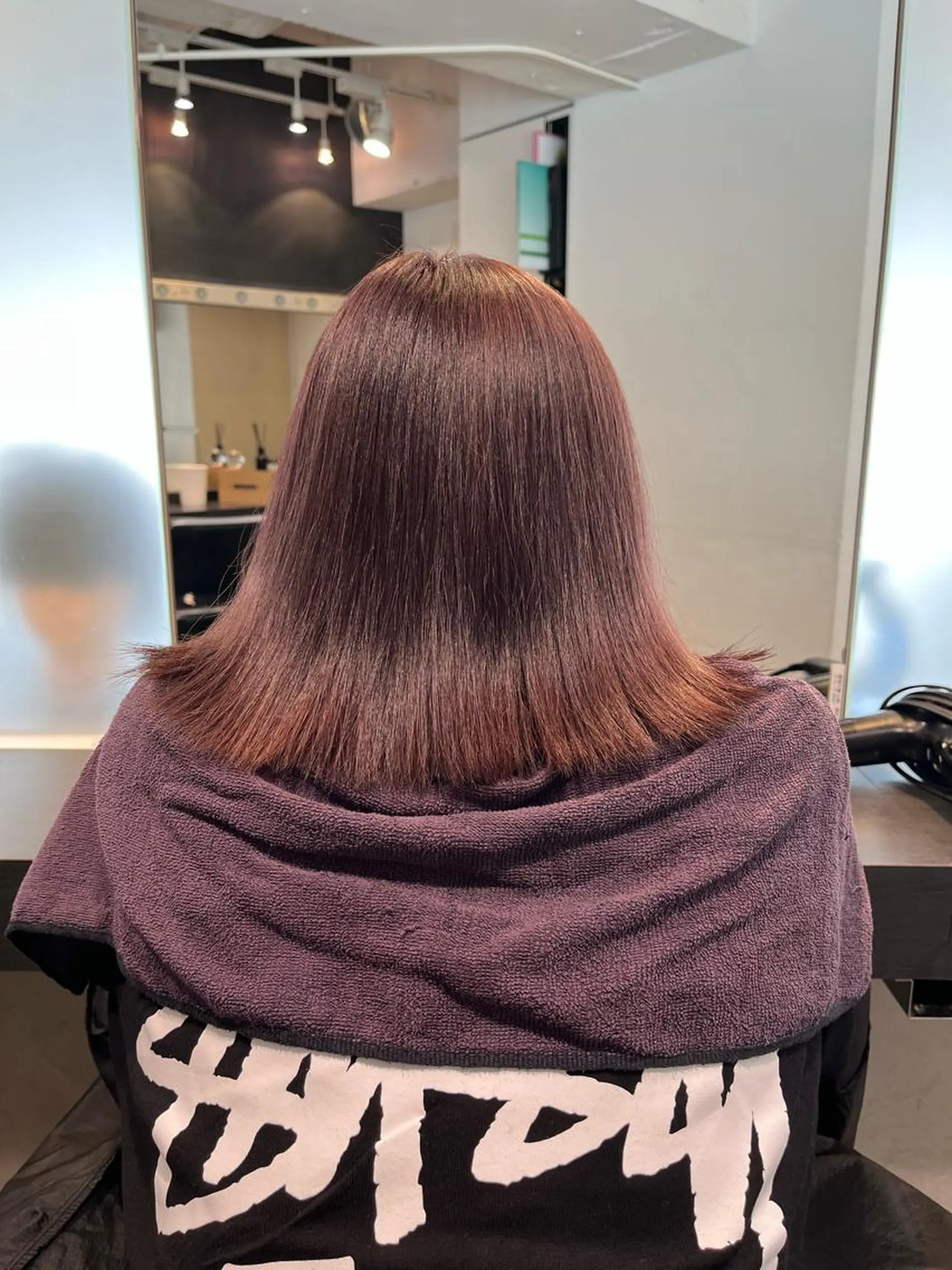 ミディアム ピンクブラウン ヘアカラー 小田切 裕輝のヘアスタイル