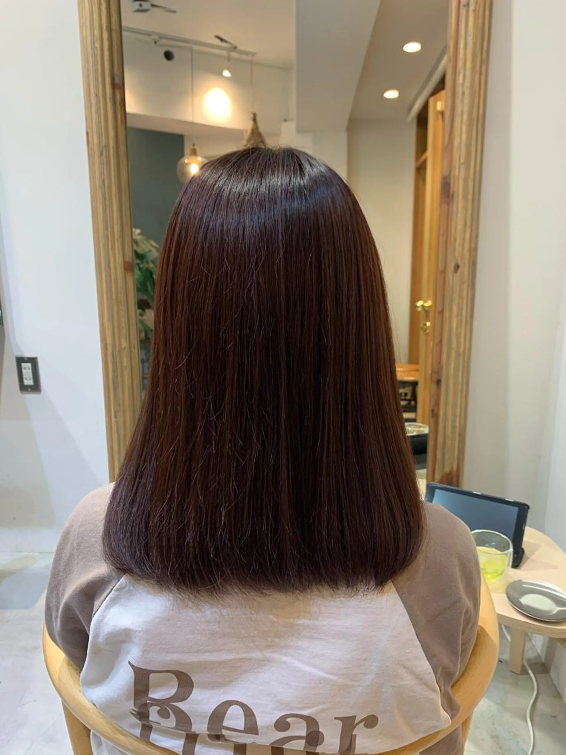 ミディアム カラー ブラウンカラー レッドカラー レッドブラウン 髪質改善 ヘアカラー 縮毛矯正 中目黒🌼 🌼ハナのヘアスタイル