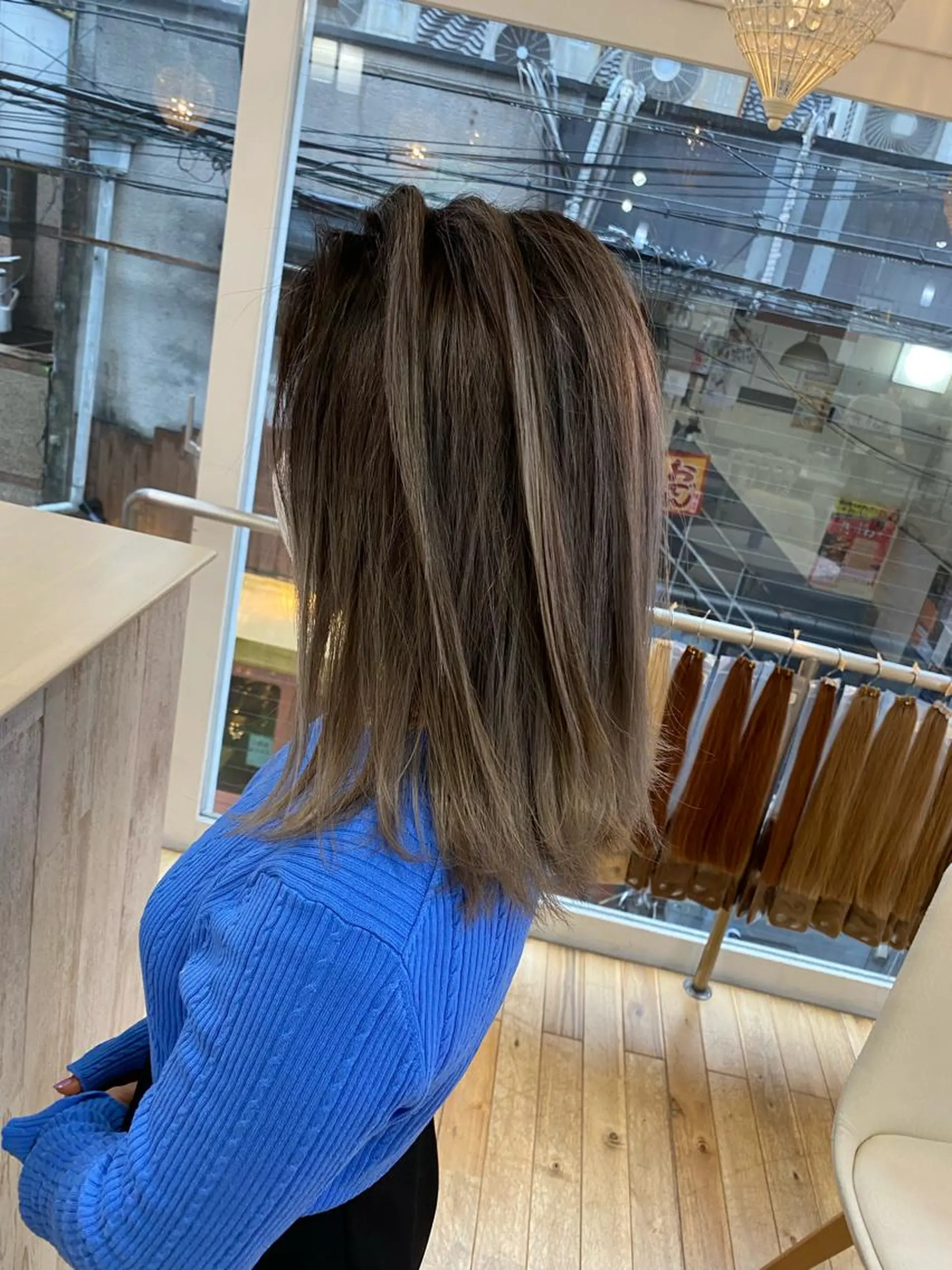 セミロング カラー ヘアアレンジ メンズ ヘアカラー トリートメント 久米 治仁のヘアスタイル
