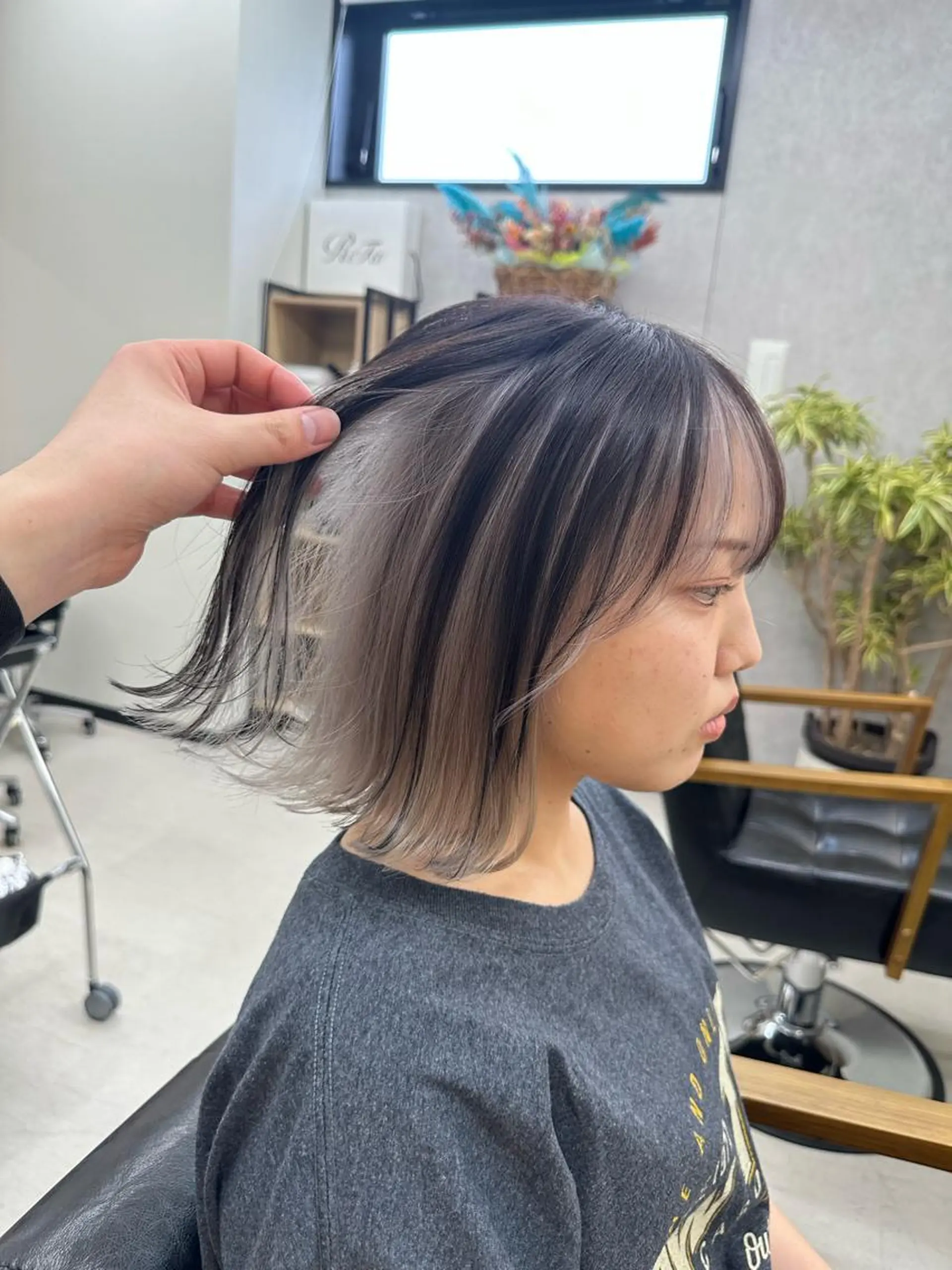 ミディアム カラー カット ヘアカラー トリートメント 𝐑𝐲𝐮𝐤𝐢 【店長】ALEAPのヘアスタイル