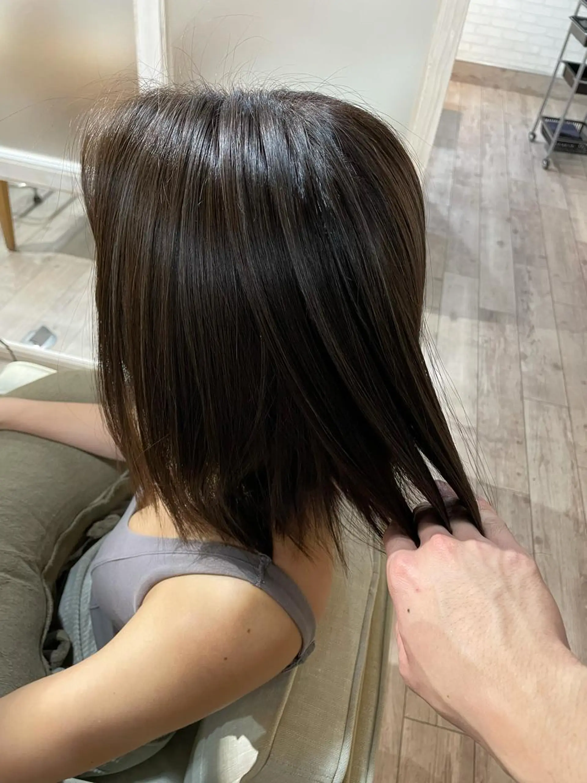 ミディアム ハイライト ヘアカラー PinoA所属・髪質改善＆メンズ パーマ ひぐちのヘアスタイル