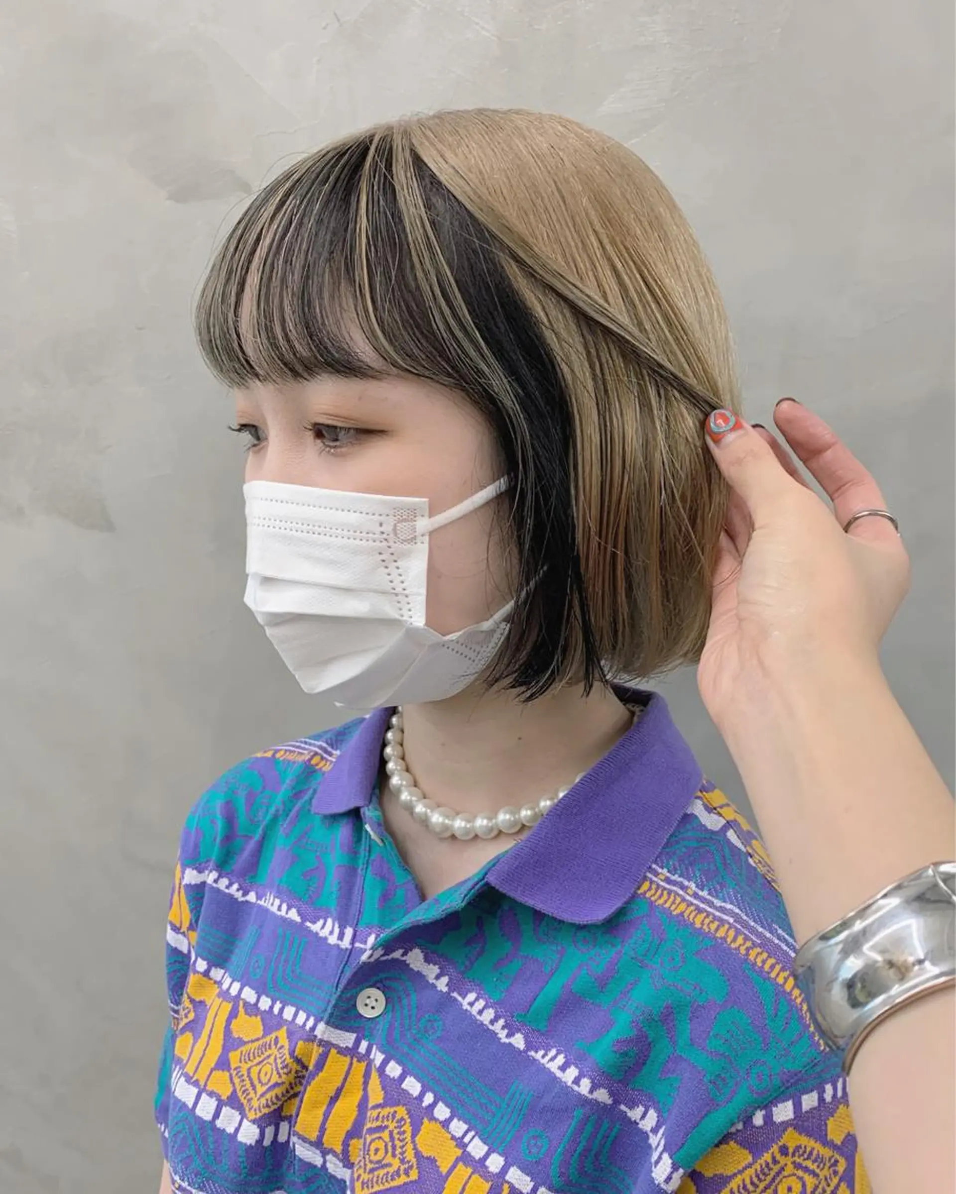 ミディアム カラー ブームボックス所属・🐝ハイトーンカラー hachi🐝のヘアスタイル