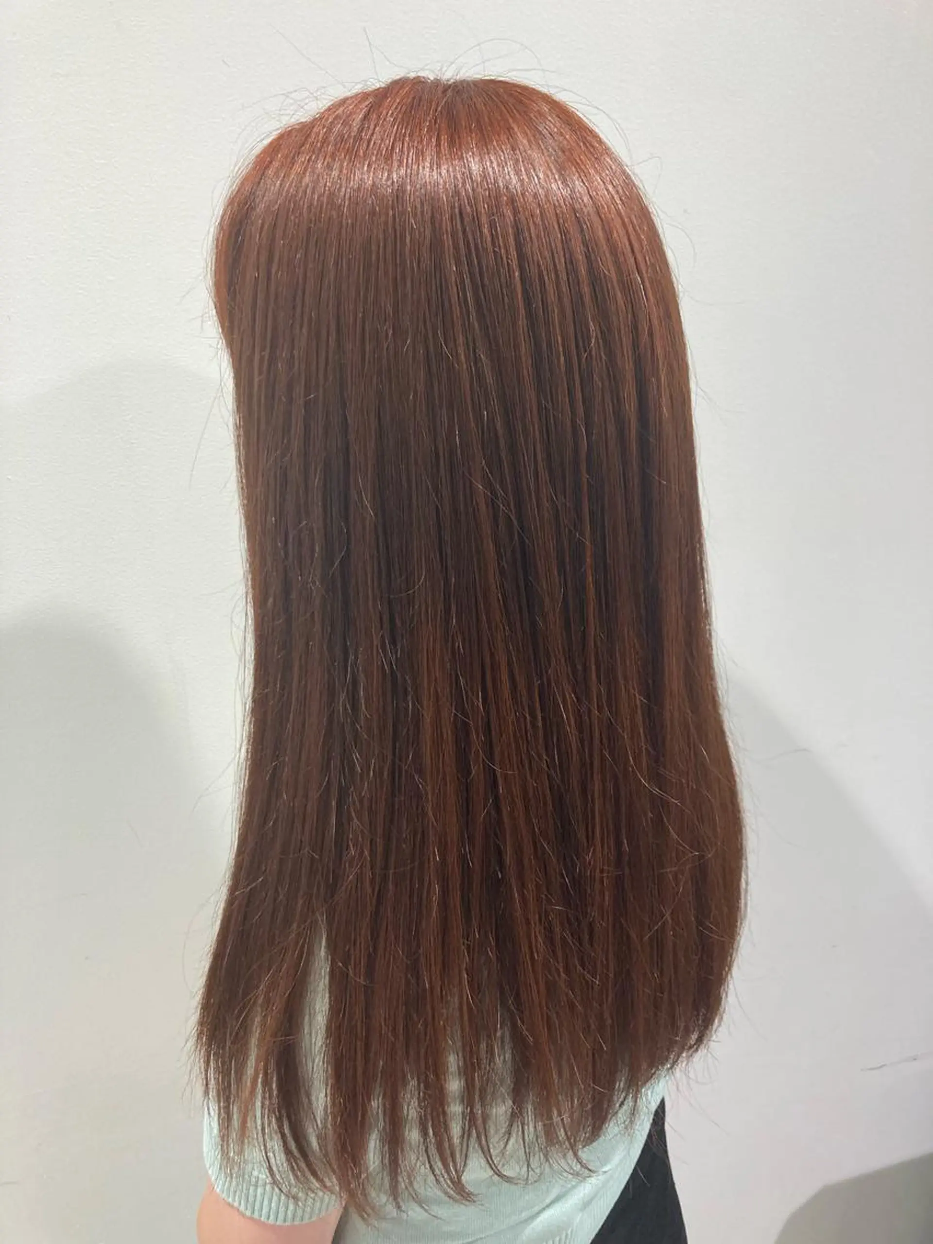 ロング カラー ブラウンカラー オレンジ オレンジブラウン hairsalon de Forever clair所属・透明感カラー 板橋　島村美咲のヘアスタイル