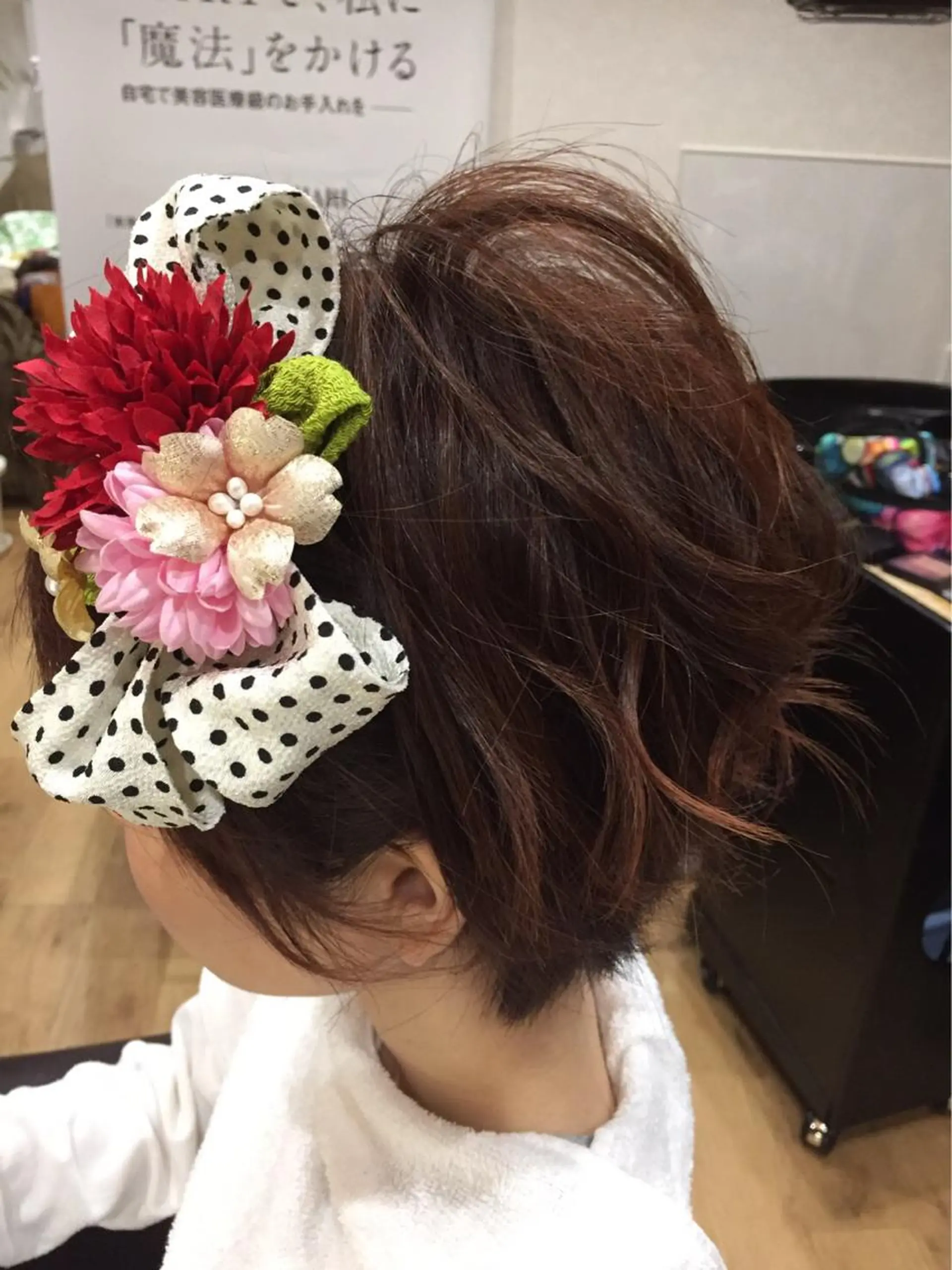 ショート ヘアアレンジ 成人式 Kanani所属・田中 佐枝子のヘアスタイル