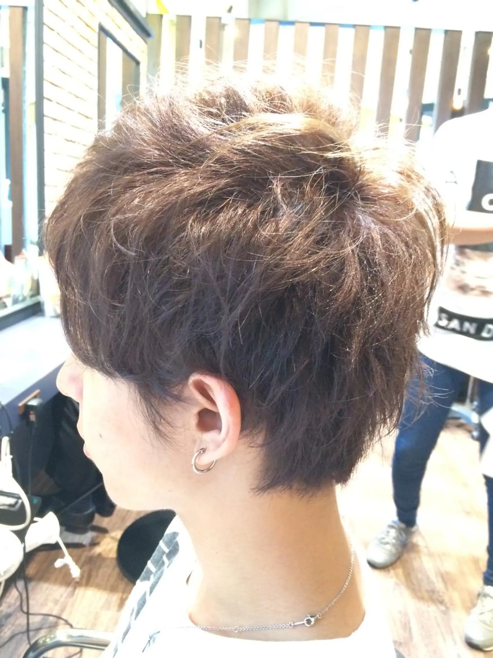 ショート ミディアム カラー パーマ メンズ uno pulir所属・トップスタイリスト 永尾拓也のヘアスタイル