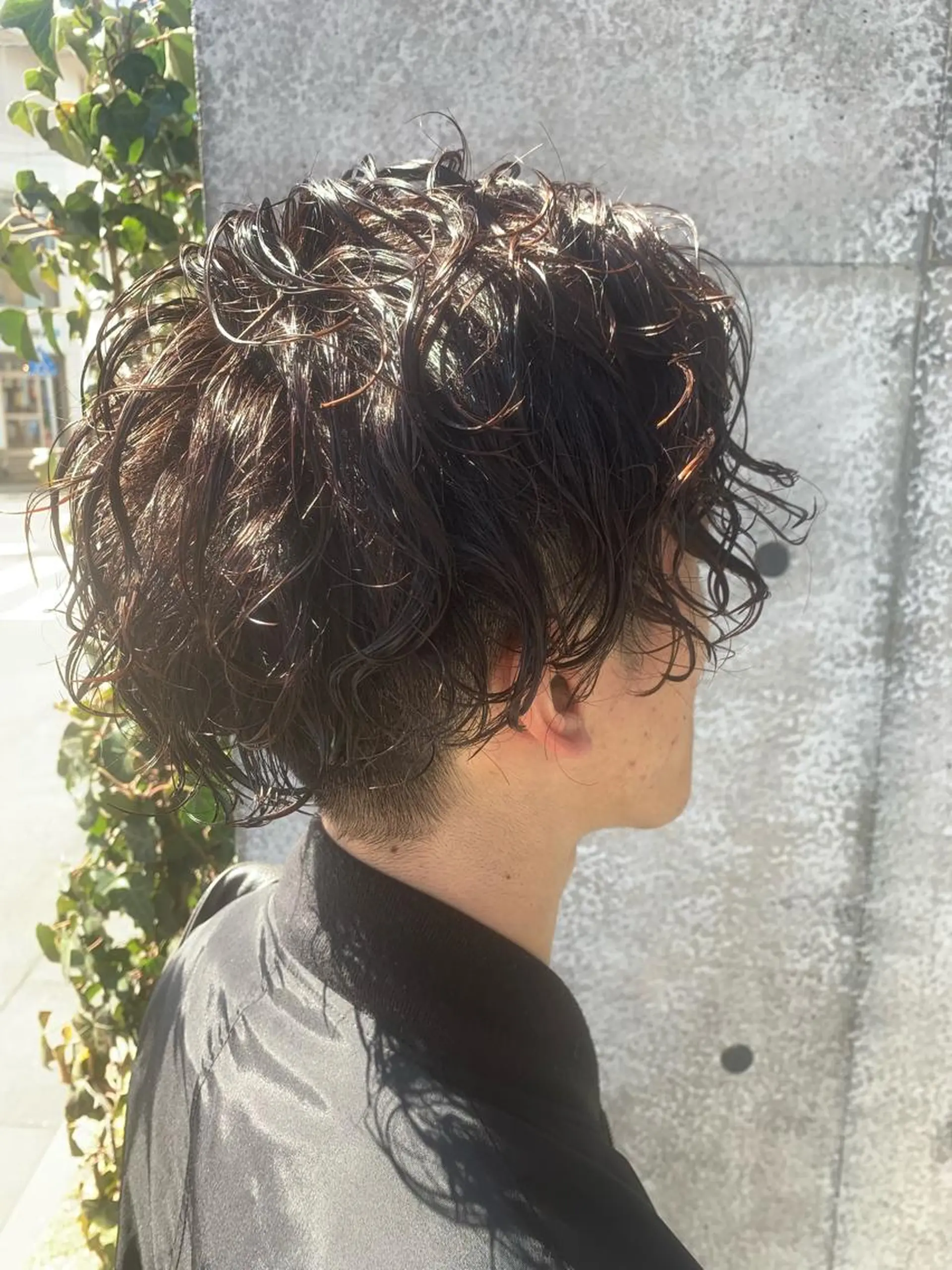 ショート パーマ メンズ メンズパーマフェード シモジタカヒロのヘアスタイル