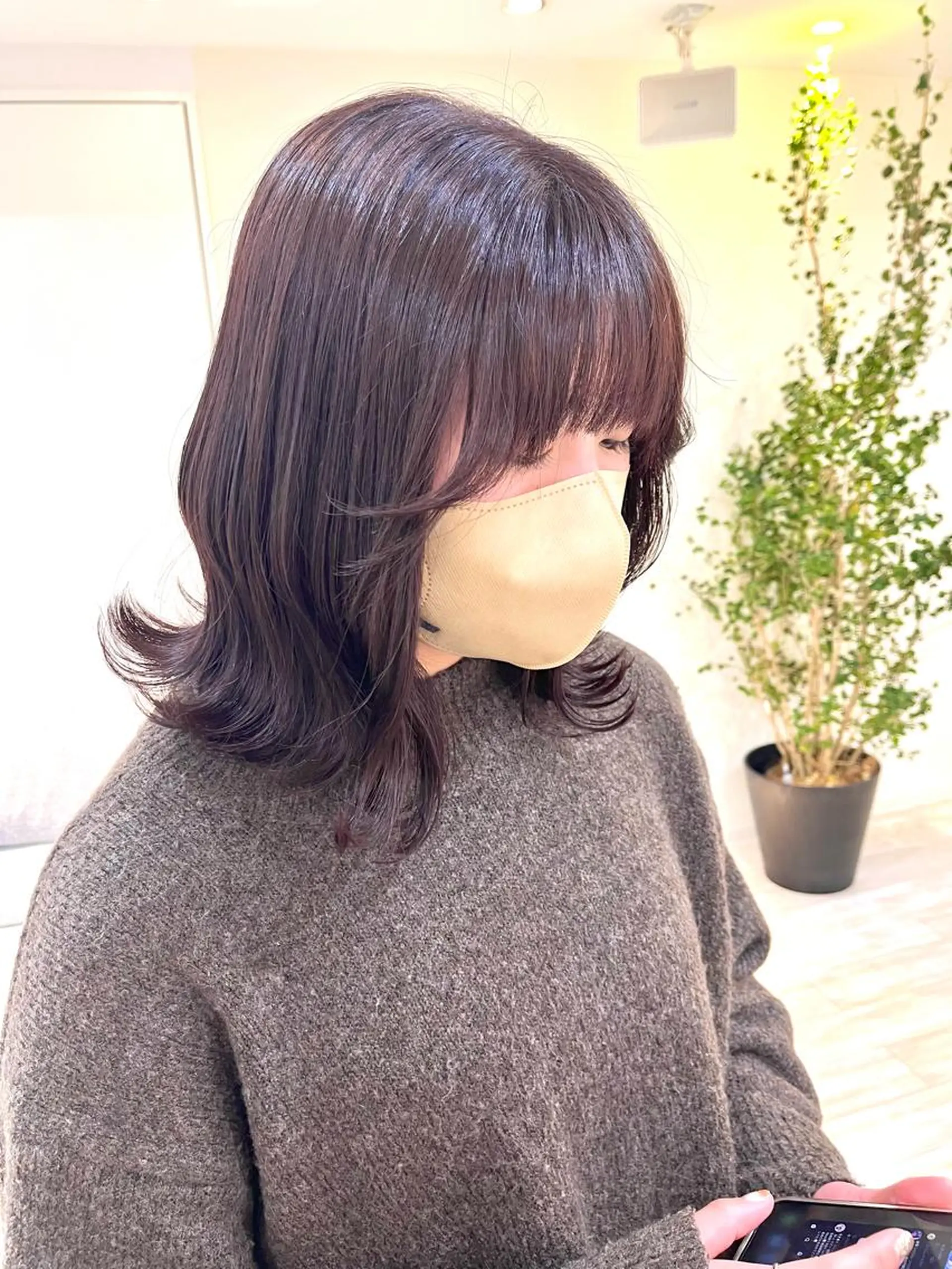 ミディアム カラー ブリーチ ラベンダーカラー ブリーチなしカラー くさかみさき🌼暖色 /韓国風/オタク🌼のヘアスタイル