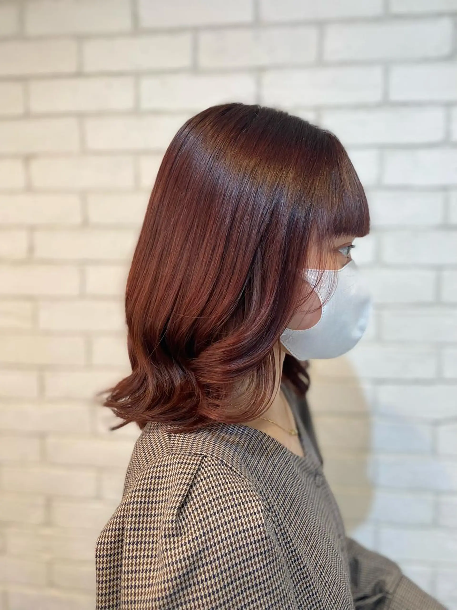 ミディアム カラー カット ヘアカラー トリートメント ヨシダ フミノリのヘアスタイル