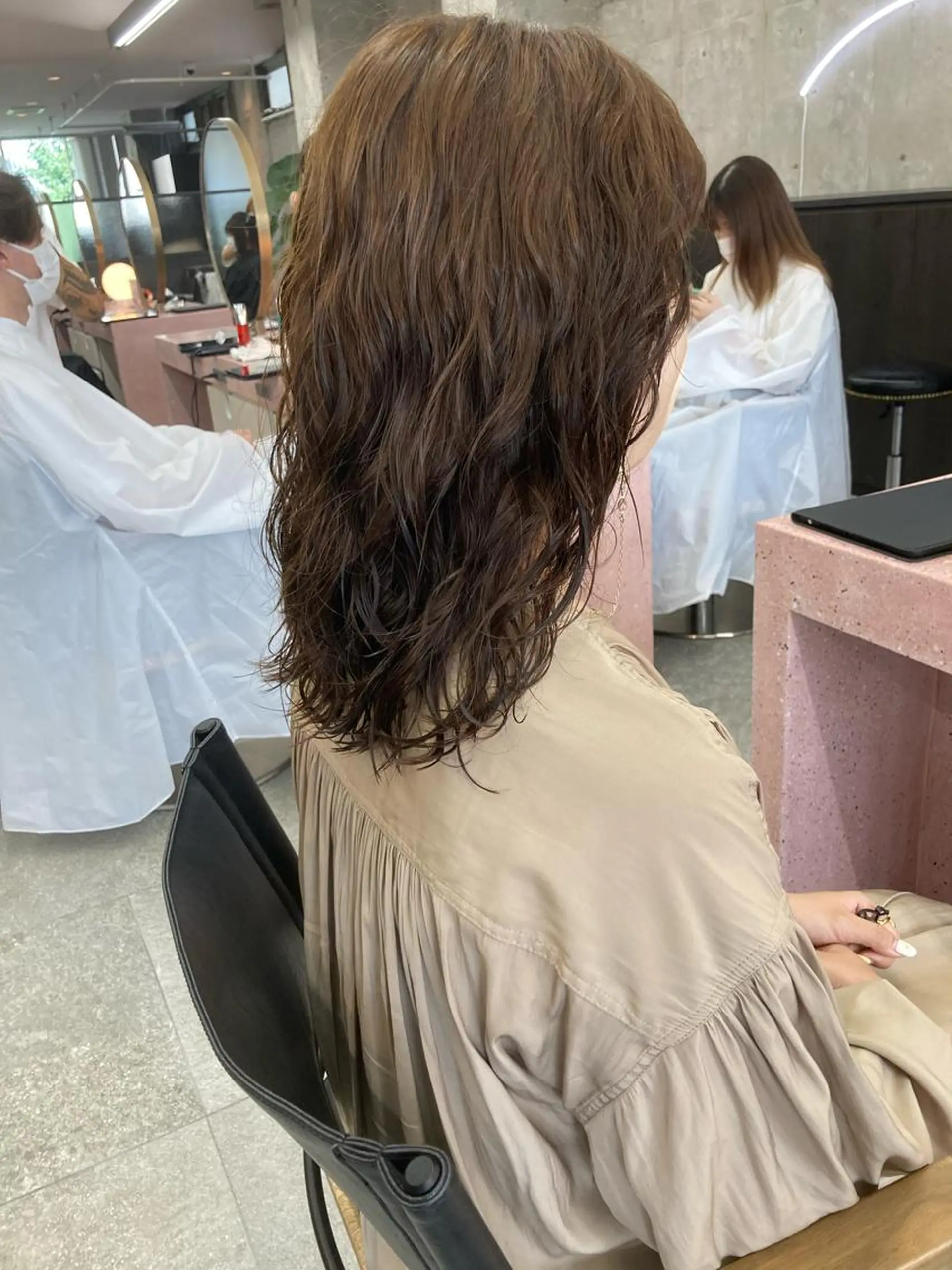 ミディアム カラー ミディアムパーマ カット ヘアカラー パーマ 小木曽智美 /ボブ/ショートのヘアスタイル