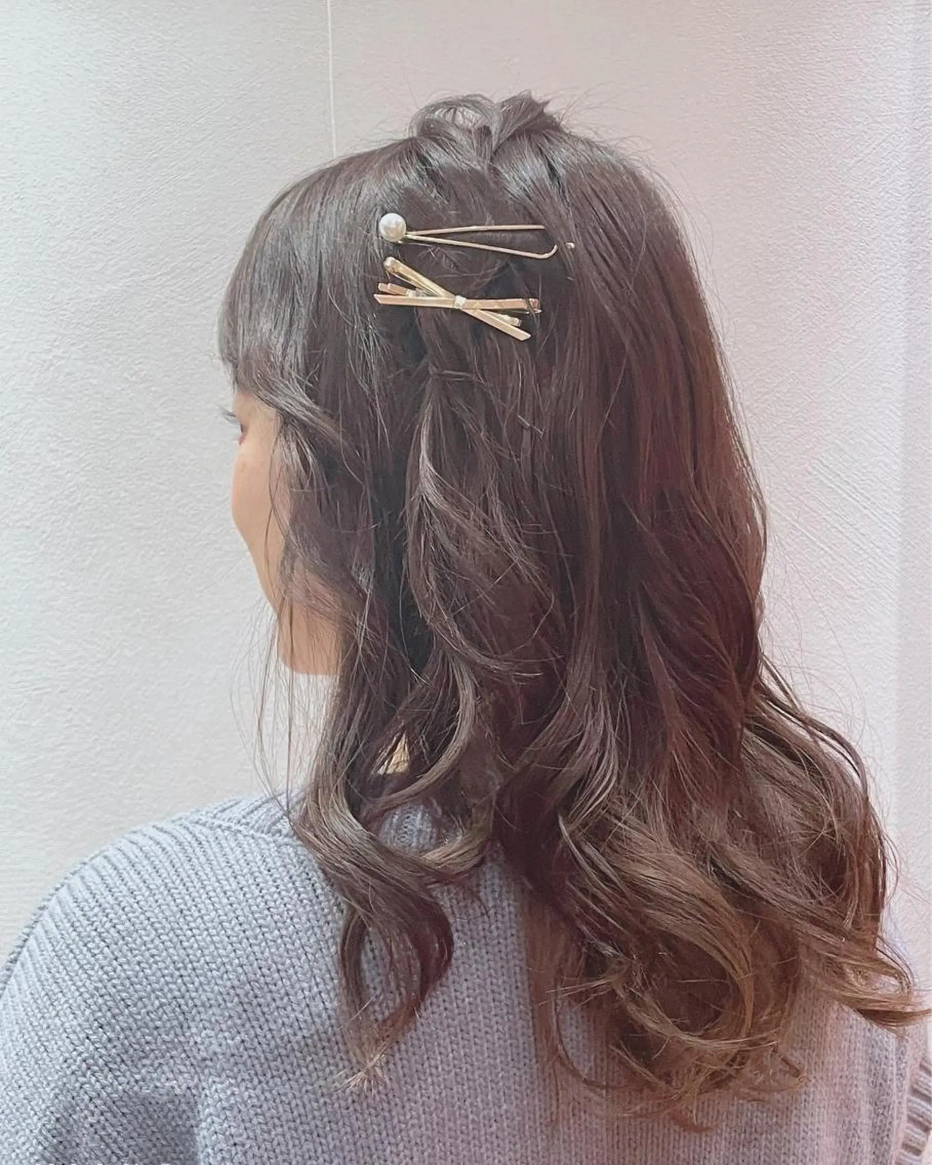 セミロング ヘアアレンジ neaf【六本木】所属・韓国/愛されレイヤー 六本木/yuri🎀のヘアスタイル