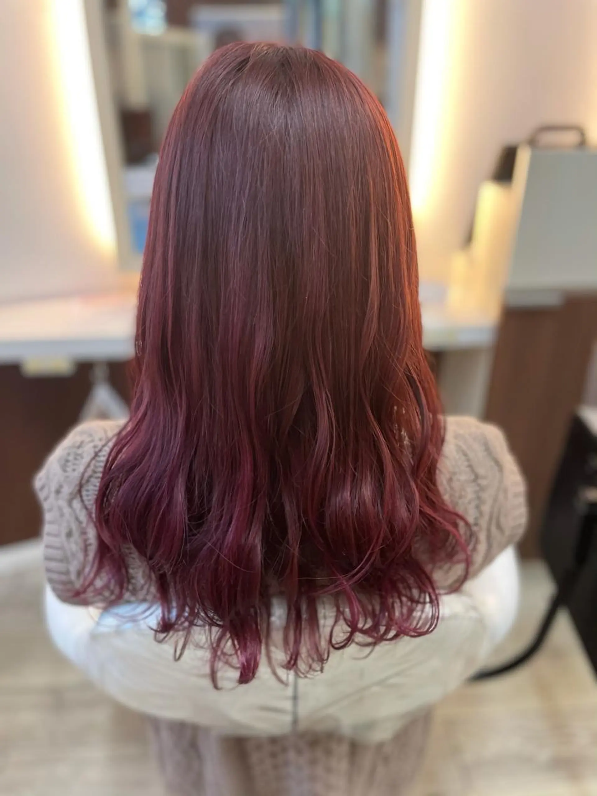 ロング カラー ブリーチ ブリーチなしカラー いけがみ ゆかなのヘアスタイル