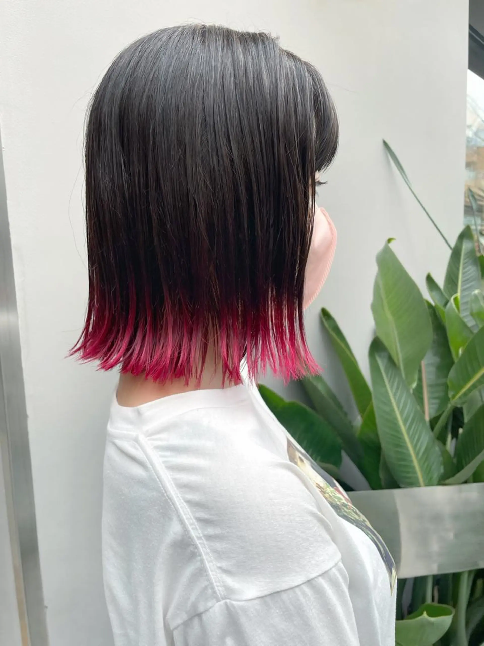 ミディアム カラー 切りっぱなしボブ ボブ カット ヘアカラー HIROKI ” stylistのヘアスタイル