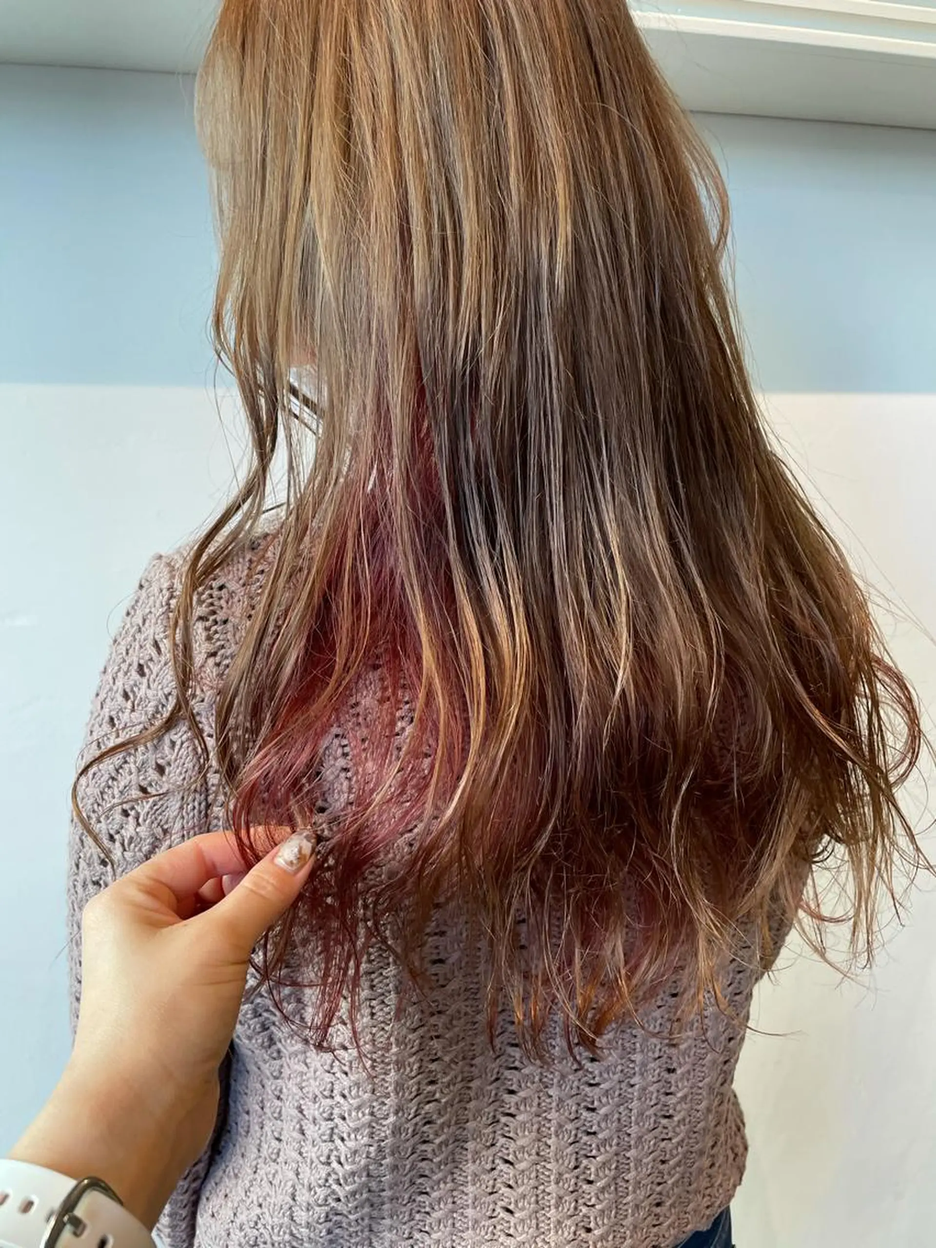 セミロング カラー ブリーチ ピンクカラー ヘアカラー トリートメント 💐パーソナルカラー /市橋加菜💐のヘアスタイル