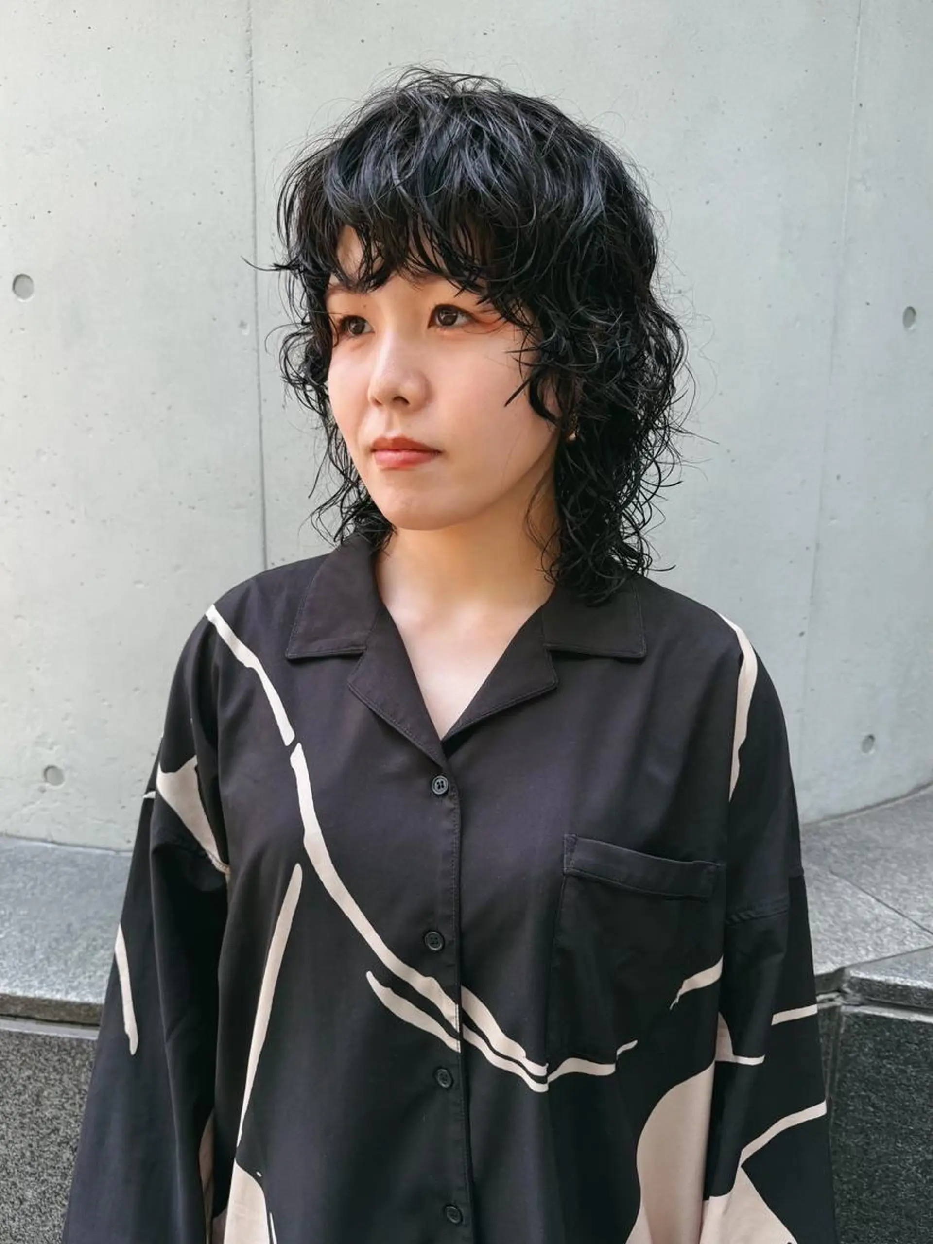ミディアム ミディアムパーマ レイヤーカット ウルフカット パーマ 似合わせパーマ🎀 モデル募集中のヘアスタイル
