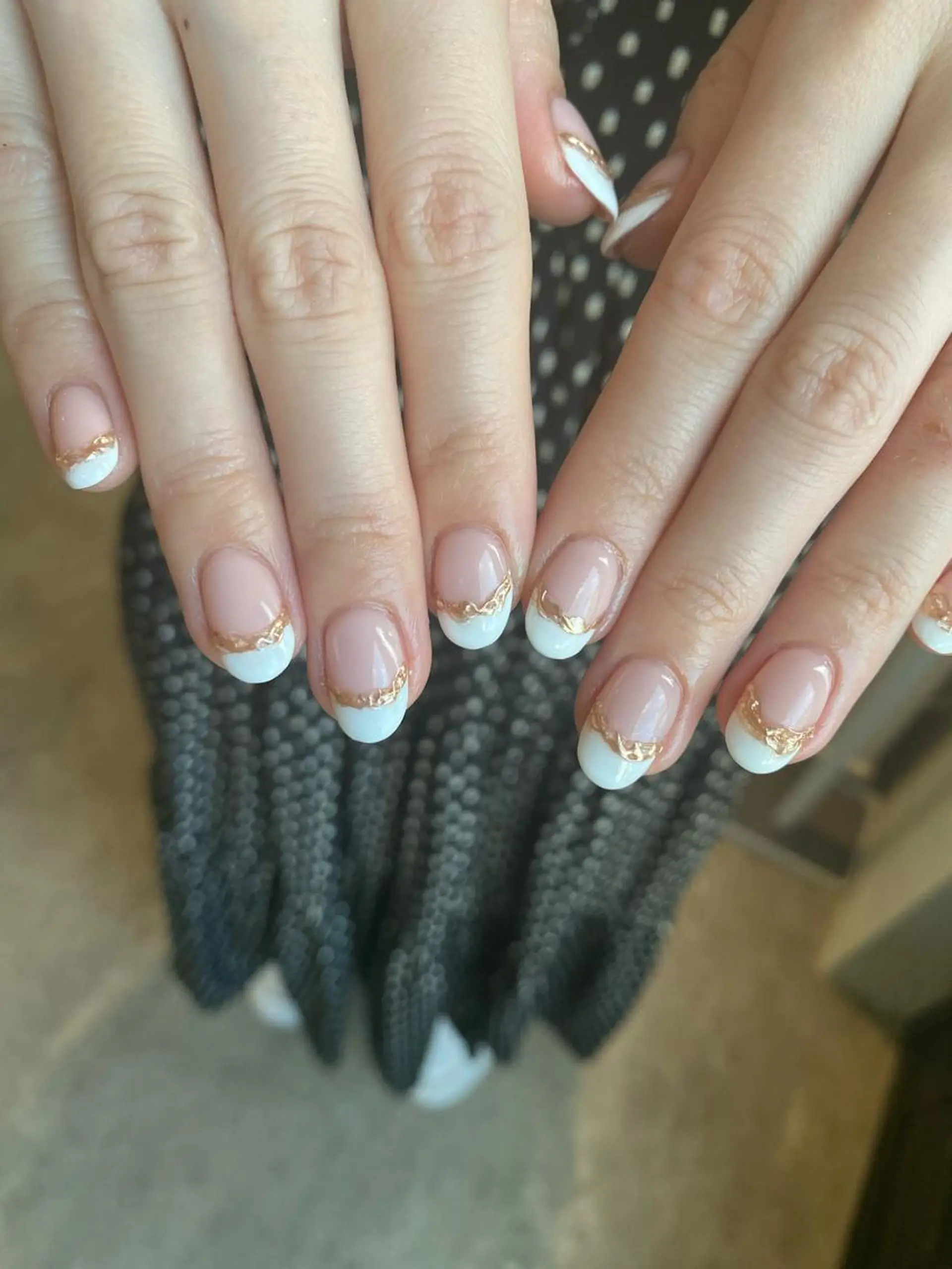 ネイル フレンチネイル キラキラネイル Eden KAZUHOのネイルデザイン